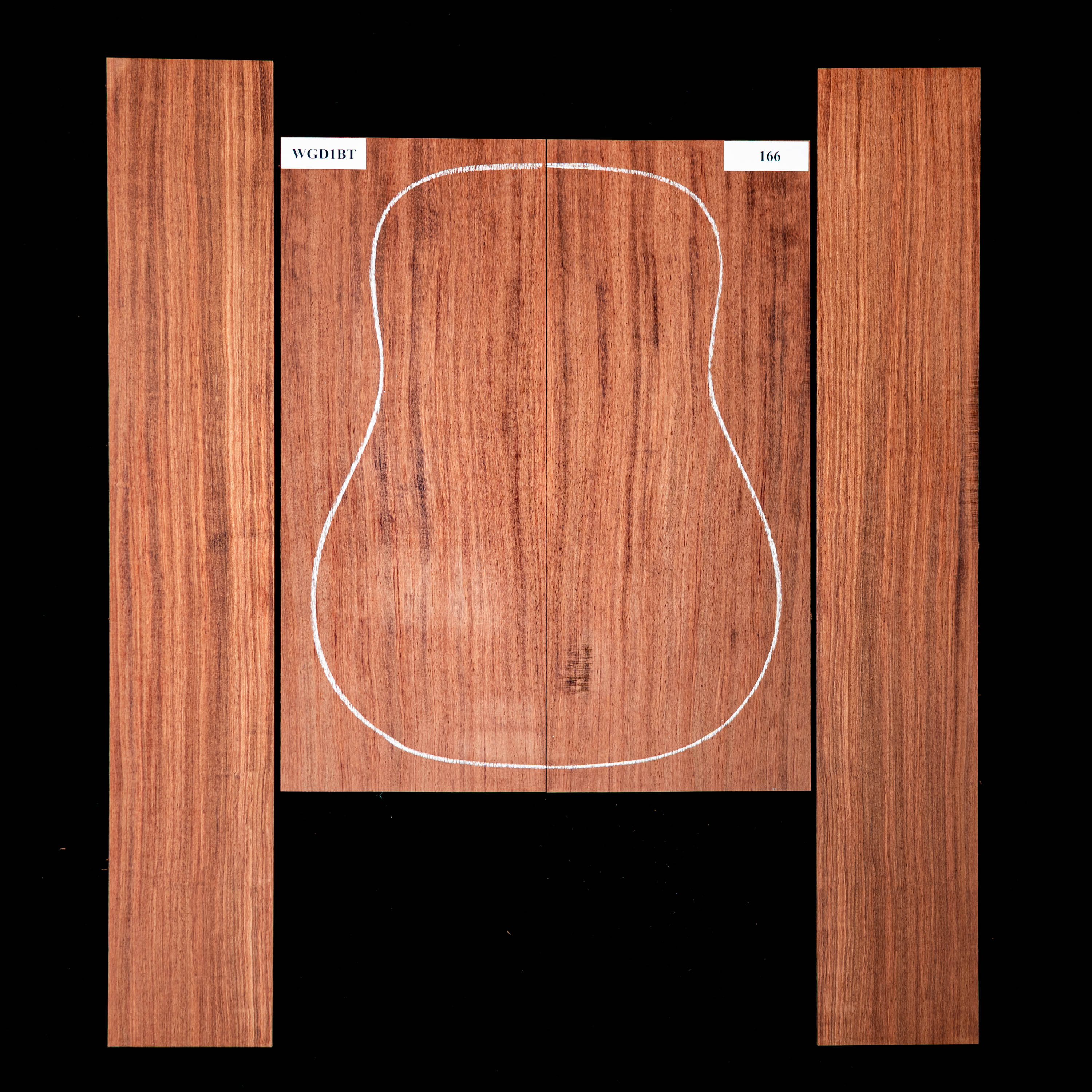 Set mit Boden + Zargen aus Bubinga – 166