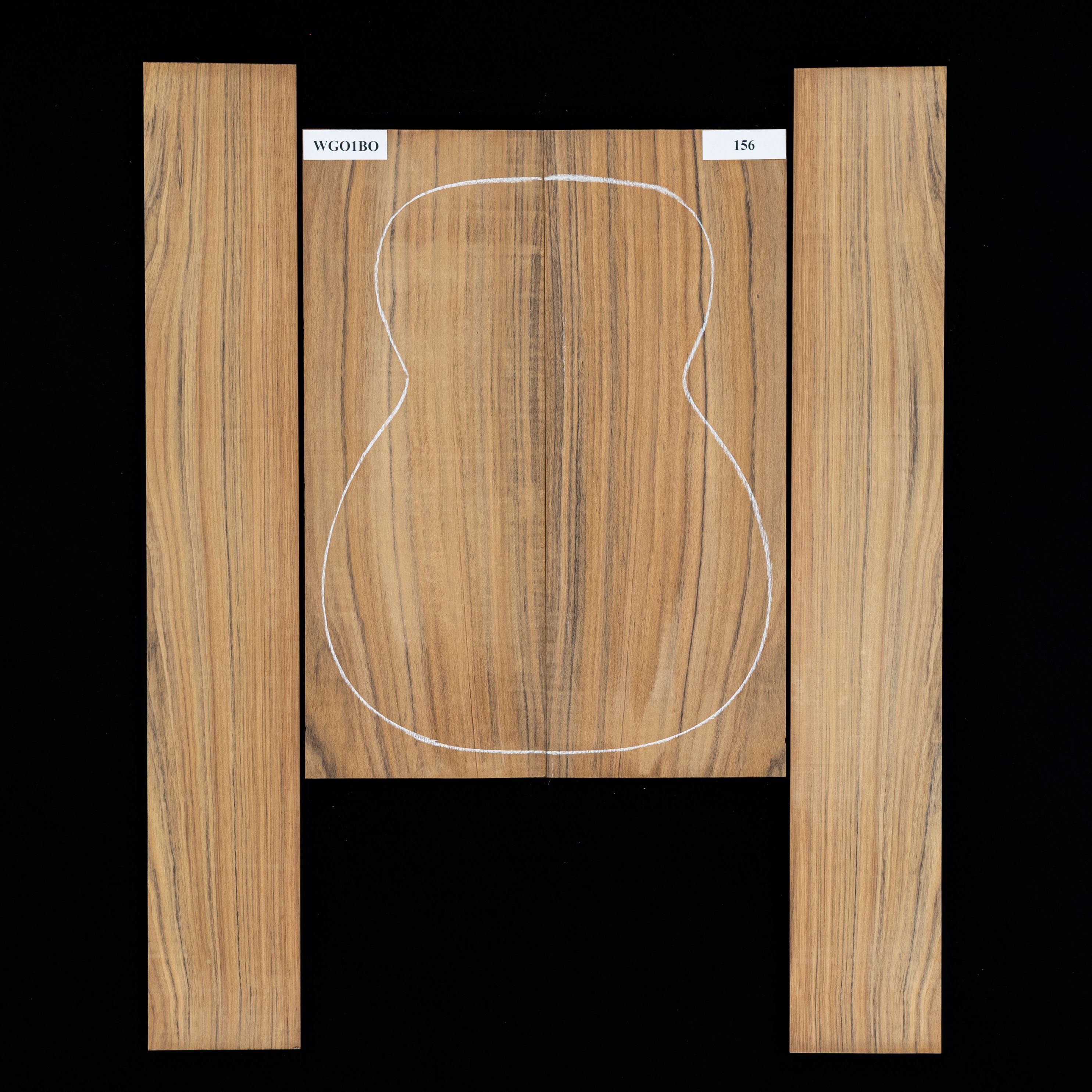 Set mit Boden + Zargen aus Ovangkol – 156 Set mit Boden + Zargen aus Ovangkol – 156