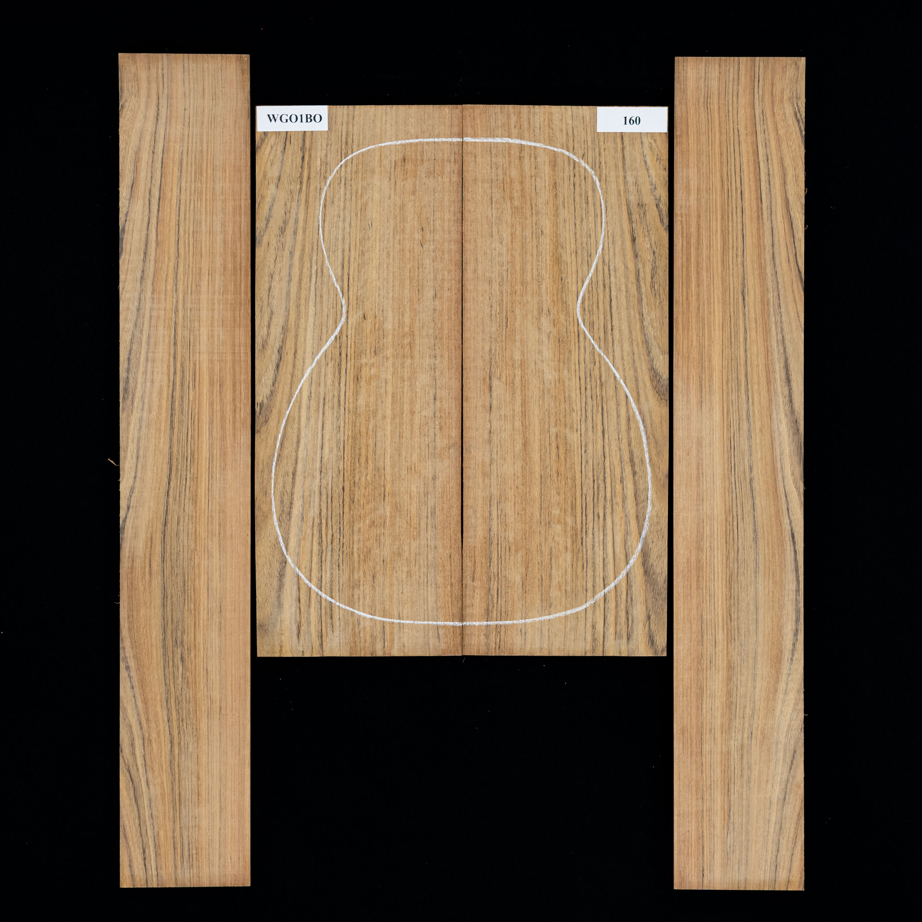 Set mit Boden + Zargen aus Ovangkol – 160 Set mit Boden + Zargen aus Ovangkol – 160