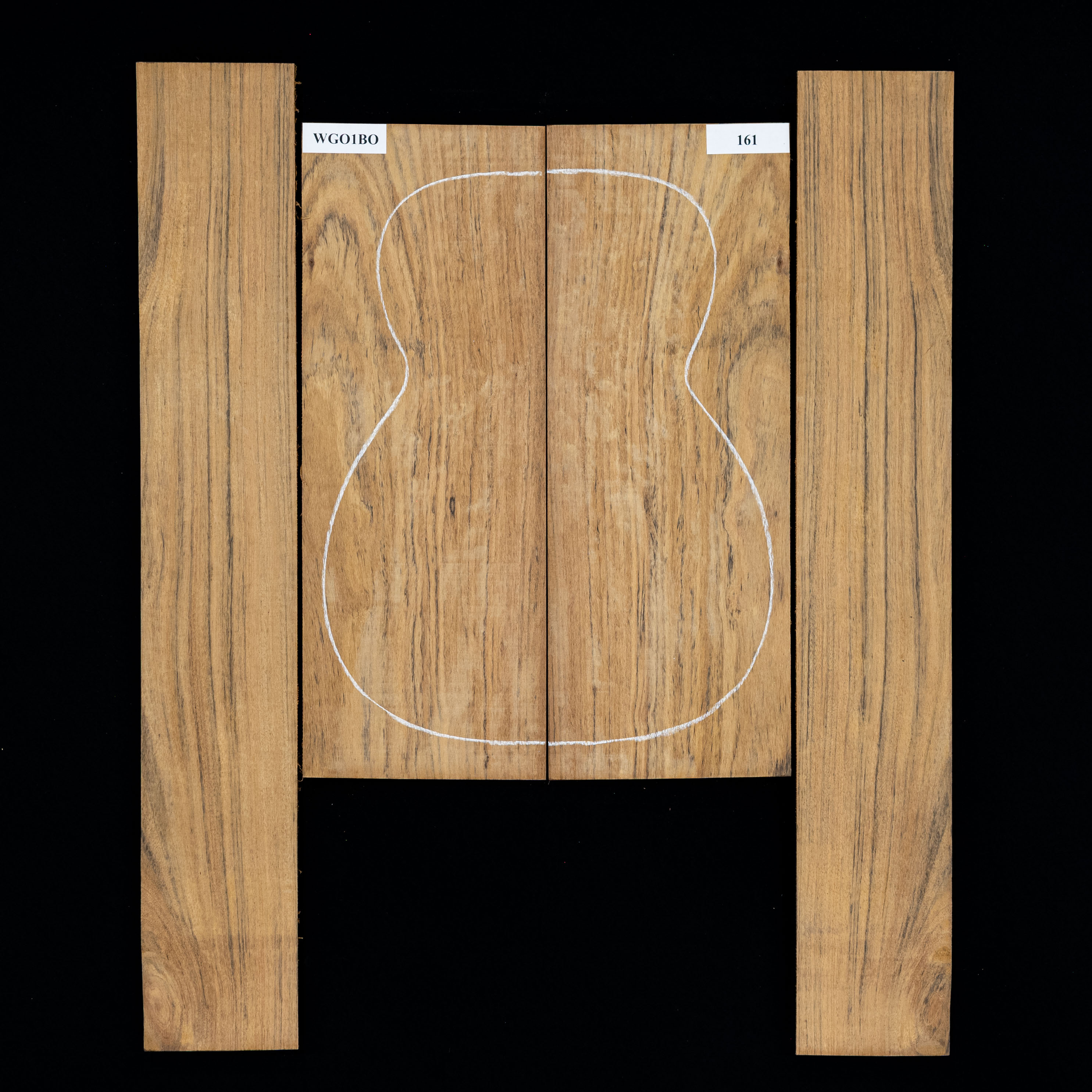 Set mit Boden + Zargen aus Ovangkol – 161 Set mit Boden + Zargen aus Ovangkol – 161