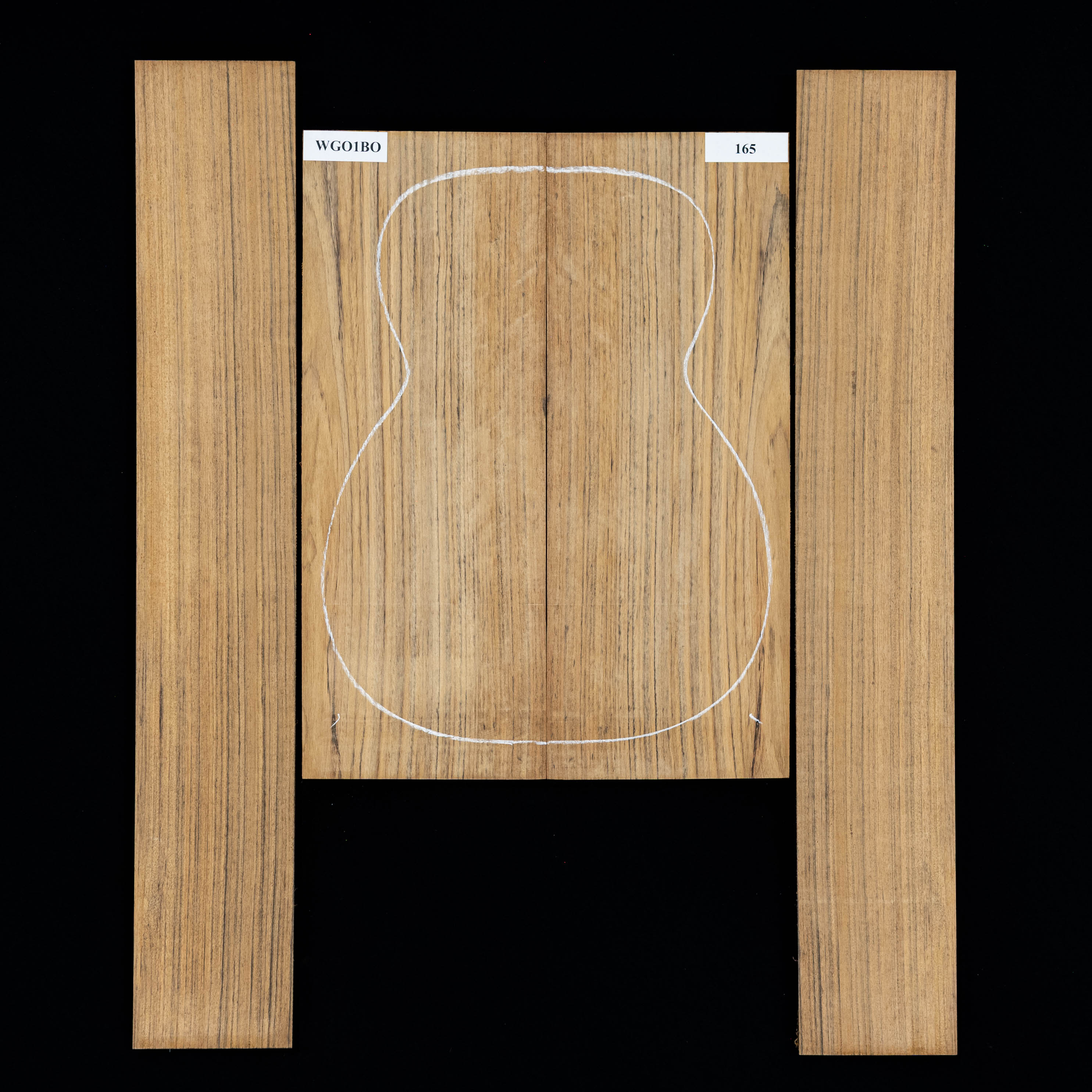 Set mit Boden + Zargen aus Ovangkol – 165 Set mit Boden + Zargen aus Ovangkol – 165