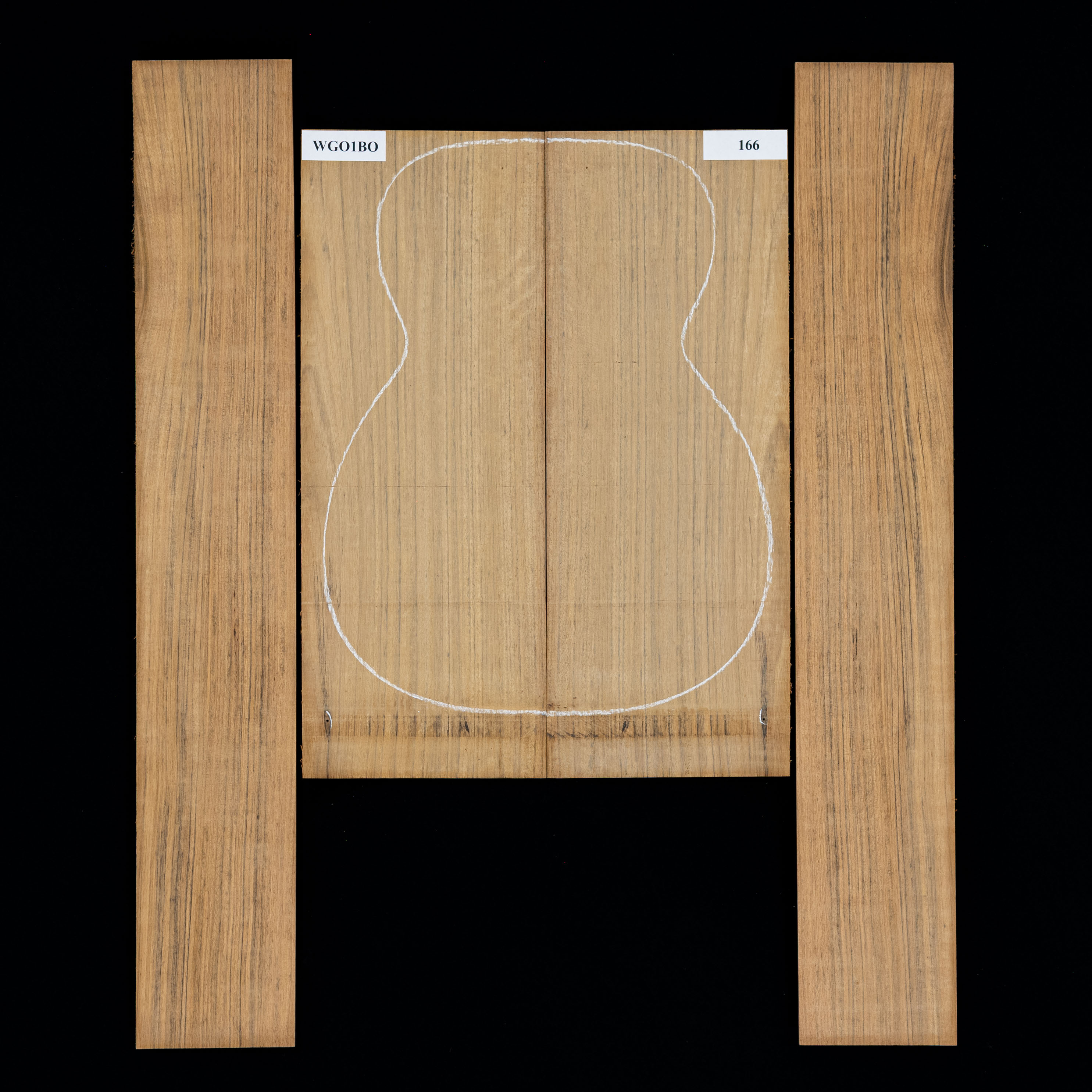 Set mit Boden + Zargen aus Ovangkol – 166 Set mit Boden + Zargen aus Ovangkol – 166