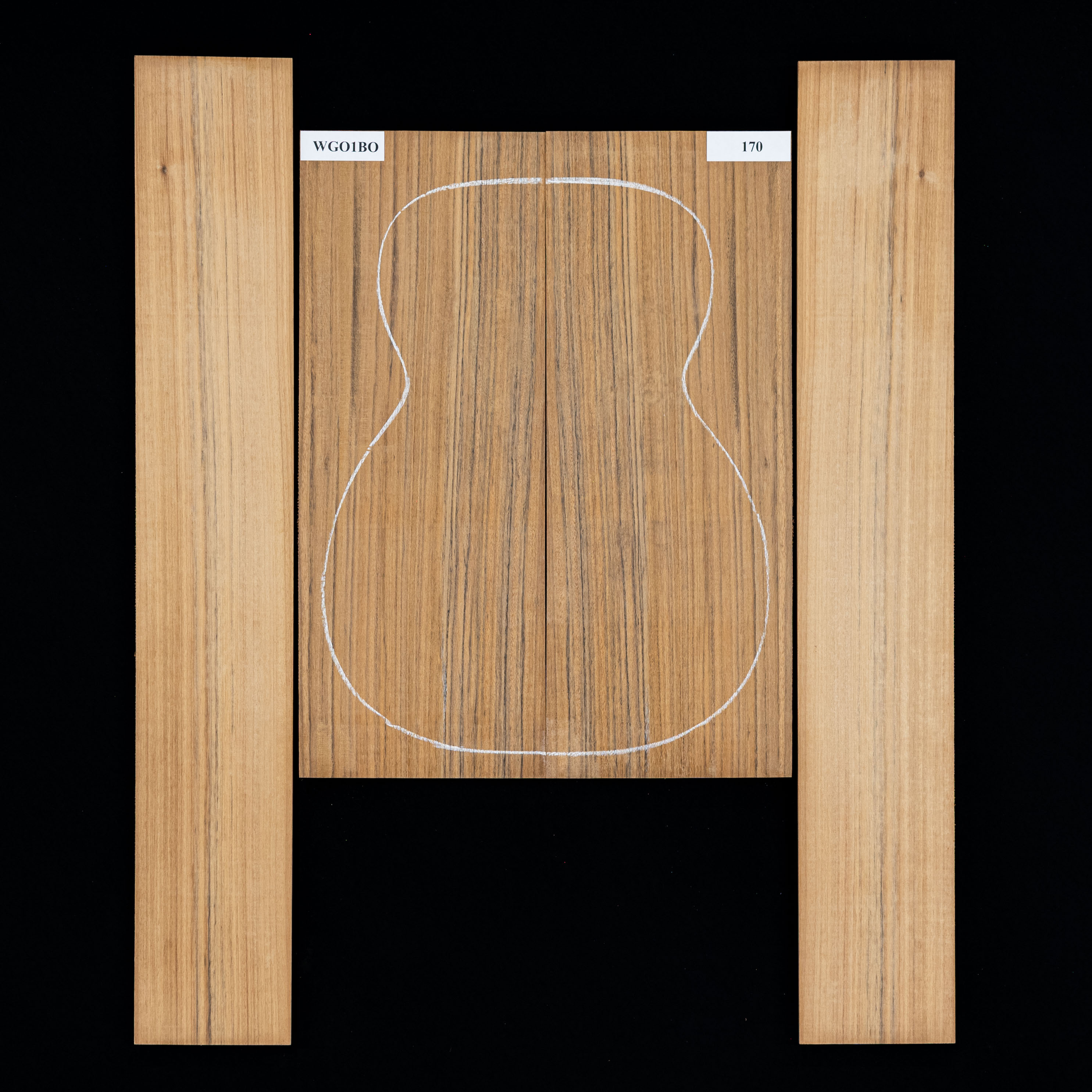 Set mit Boden + Zargen aus Ovangkol – 170 Set mit Boden + Zargen aus Ovangkol – 170