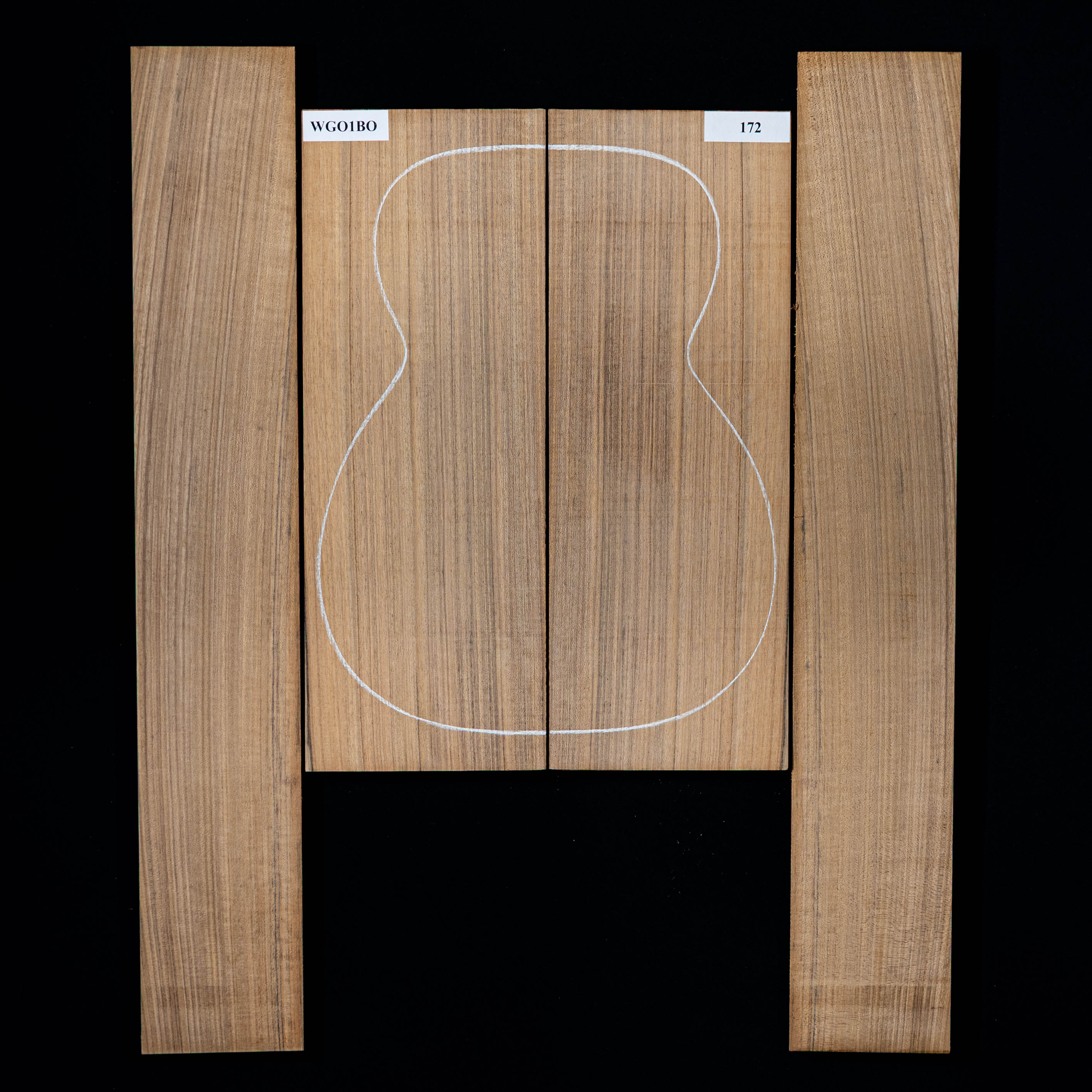 Set mit Boden + Zargen aus Ovangkol – 172 Set mit Boden + Zargen aus Ovangkol – 172