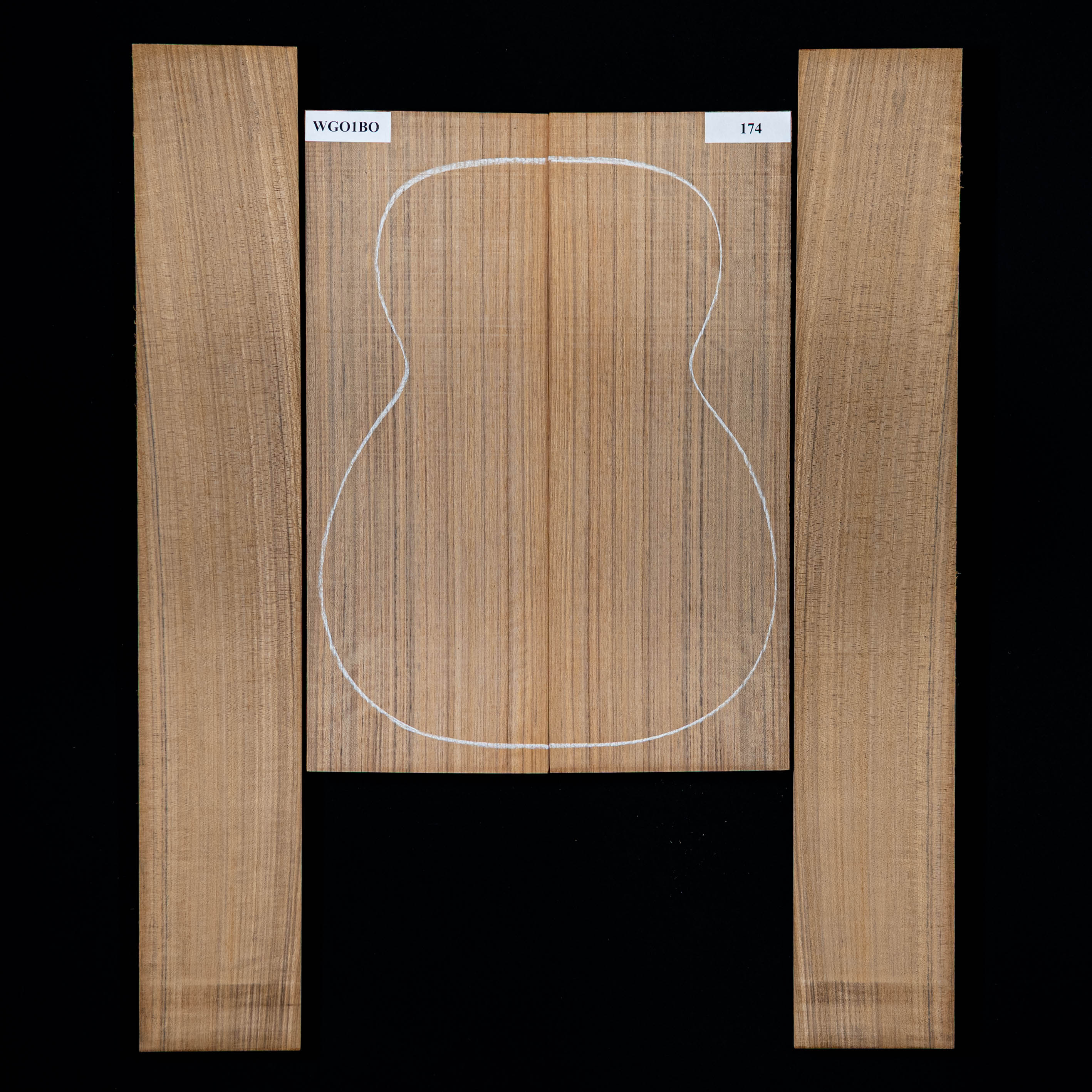 Set mit Boden + Zargen aus Ovangkol – 174 Set mit Boden + Zargen aus Ovangkol – 174