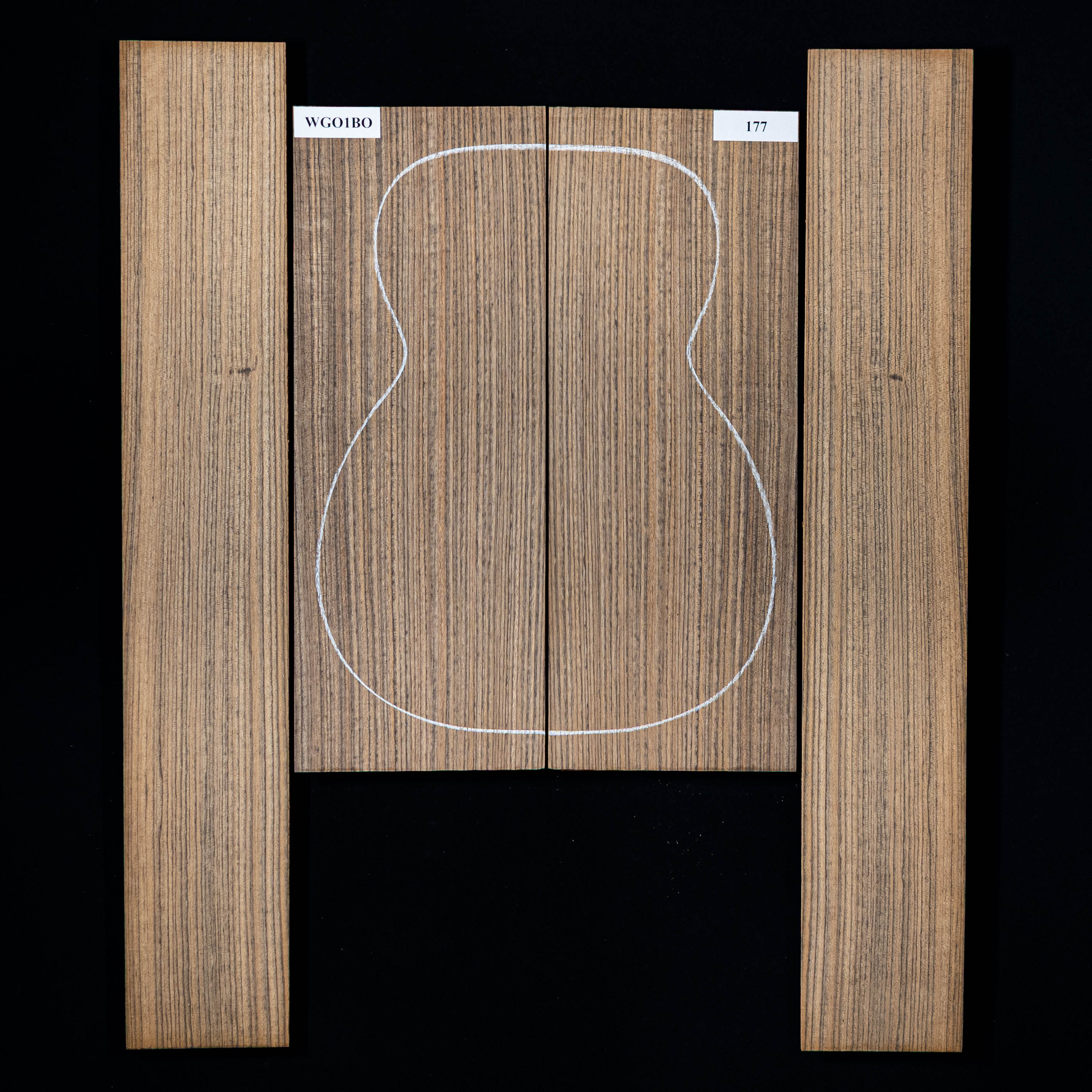 Set mit Boden + Zargen aus Ovangkol – 177 Set mit Boden + Zargen aus Ovangkol – 177