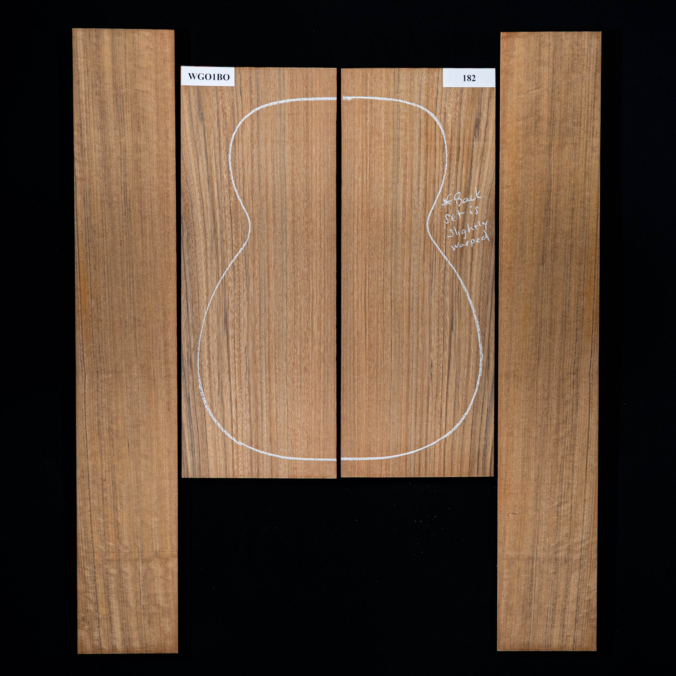 Set mit Boden + Zargen aus Ovangkol – 182 Set mit Boden + Zargen aus Ovangkol – 182