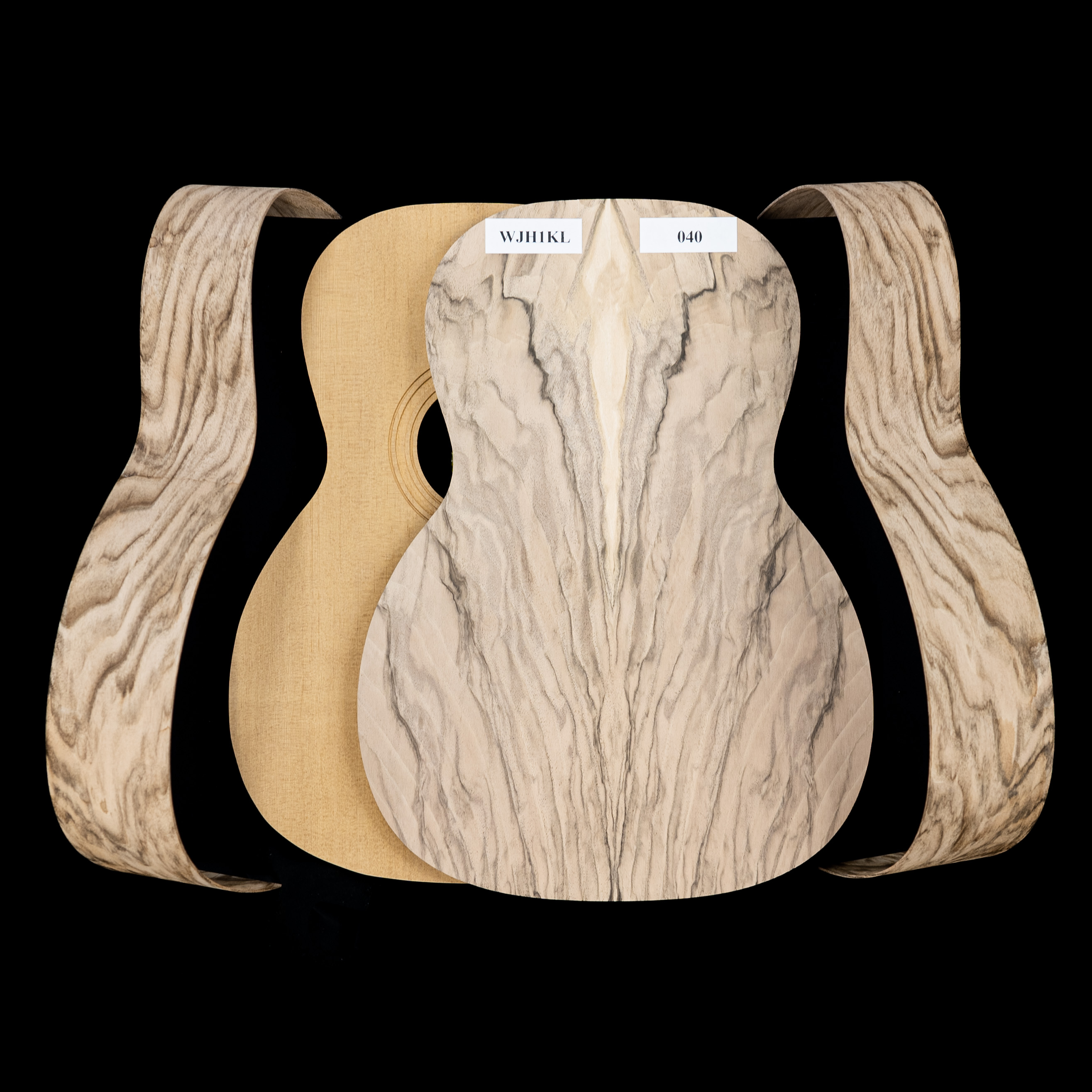 WoodStax Claro Walnuss-Gitarren-Bausatz mit drei O, Hals – 040 WoodStax Claro Walnuss-Gitarren-Bausatz mit drei O, Hals – 040