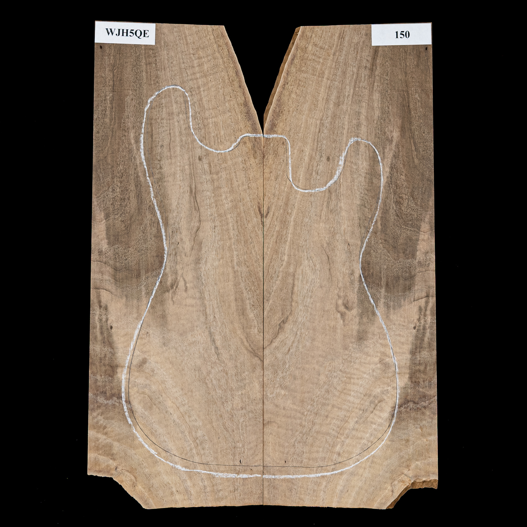 Laminiertes Oberteil mit Flamme Claro Walnuss – 150 Laminiertes Oberteil mit Flamme Claro Walnuss – 150