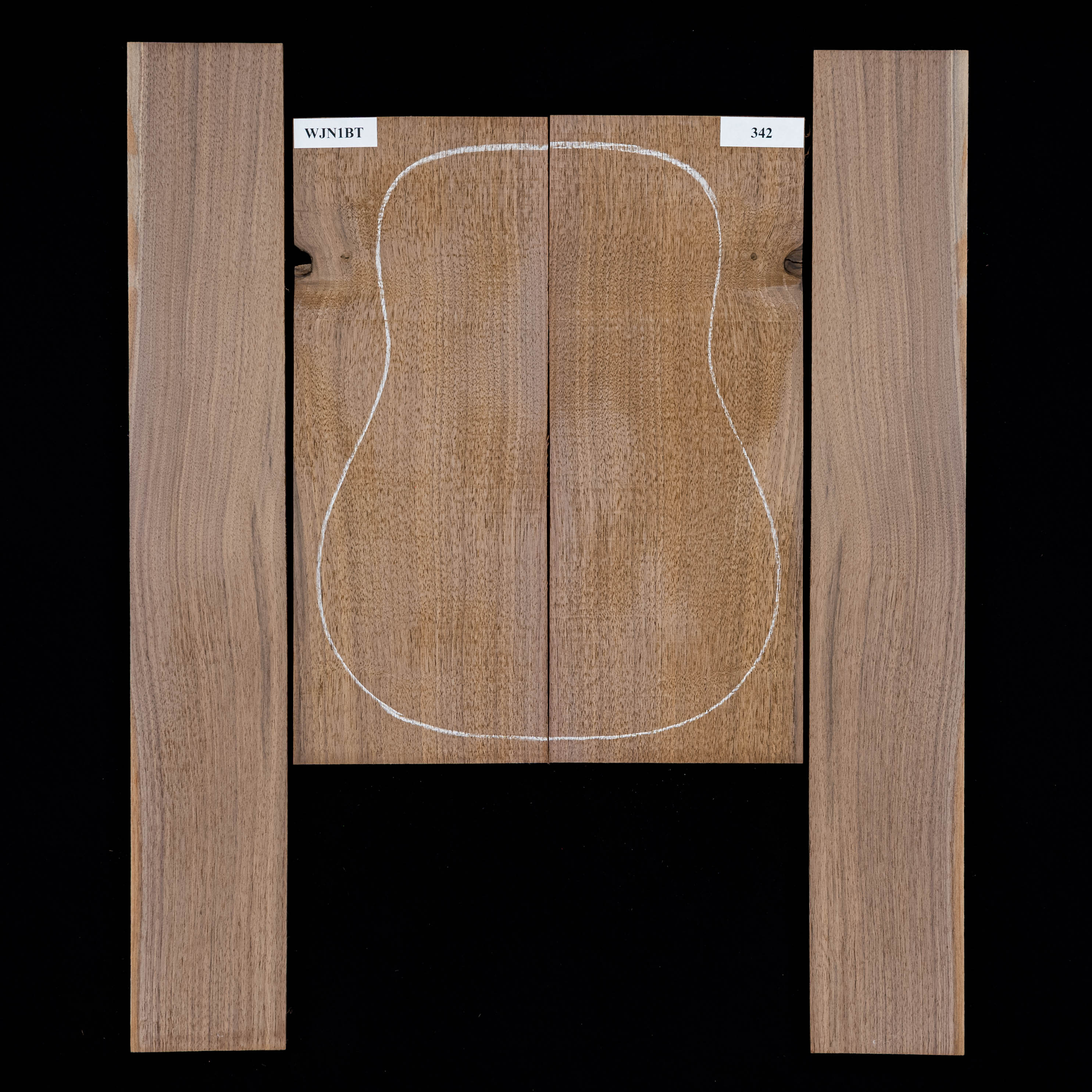 Set mit Boden + Zargen aus Schwarznuss – 342 Set mit Boden + Zargen aus Schwarznuss – 342