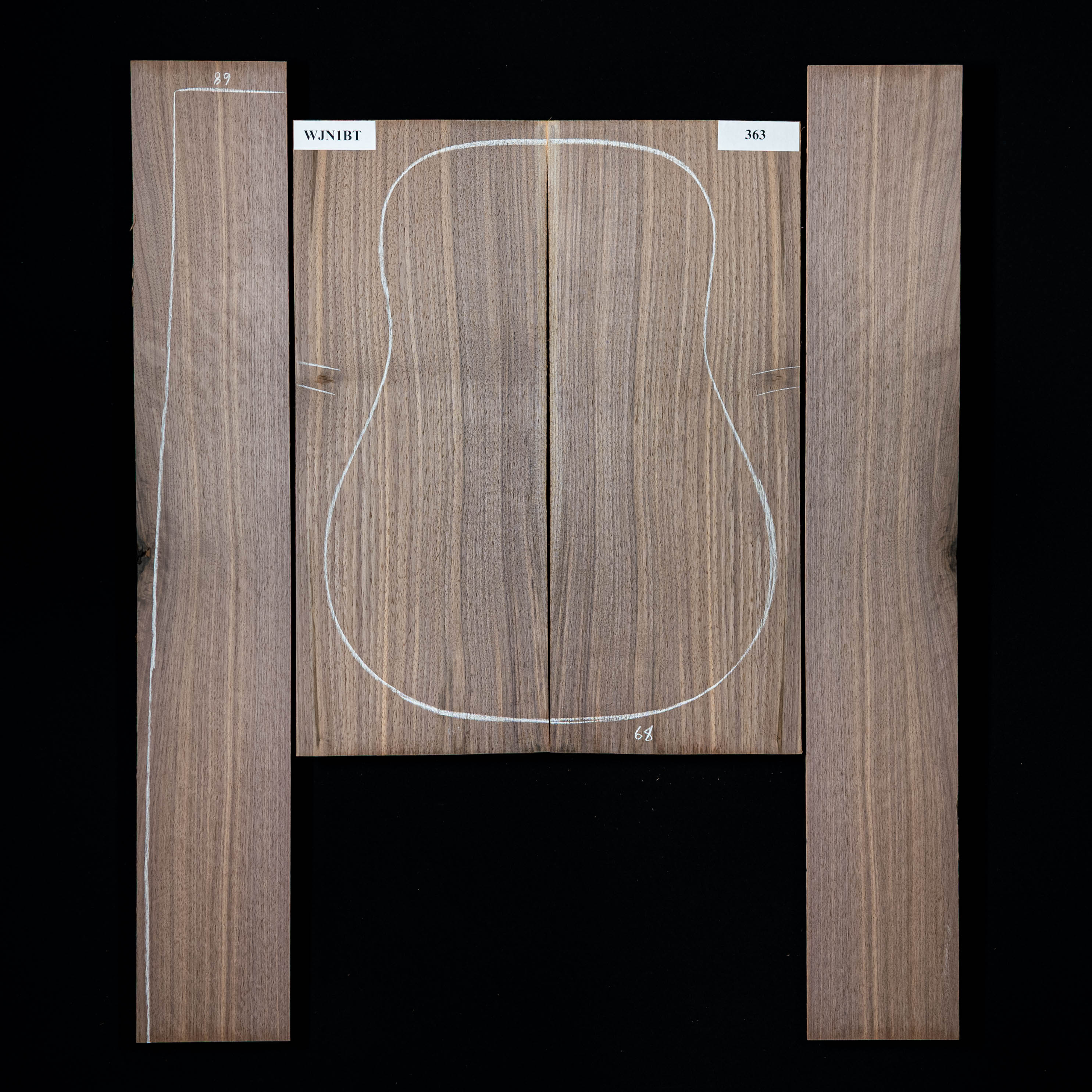 Set mit Boden + Zargen aus Schwarznuss – 363 Set mit Boden + Zargen aus Schwarznuss – 363