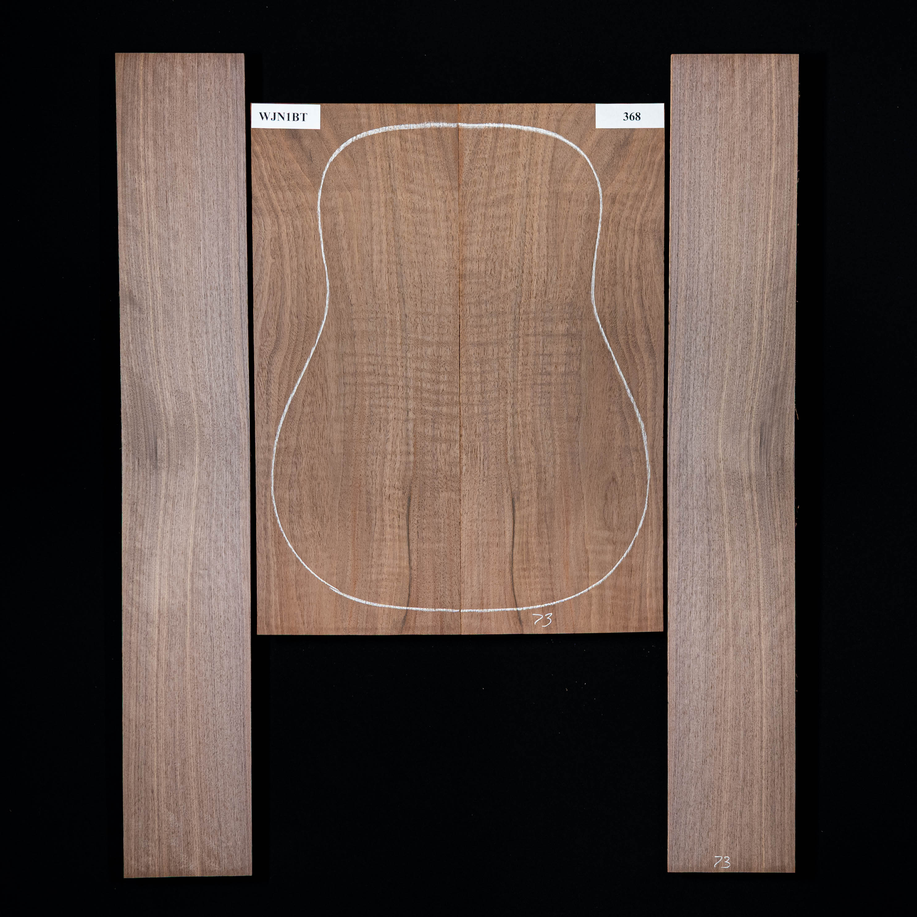 Set mit Boden + Zargen aus Schwarznuss – 368 Set mit Boden + Zargen aus Schwarznuss – 368