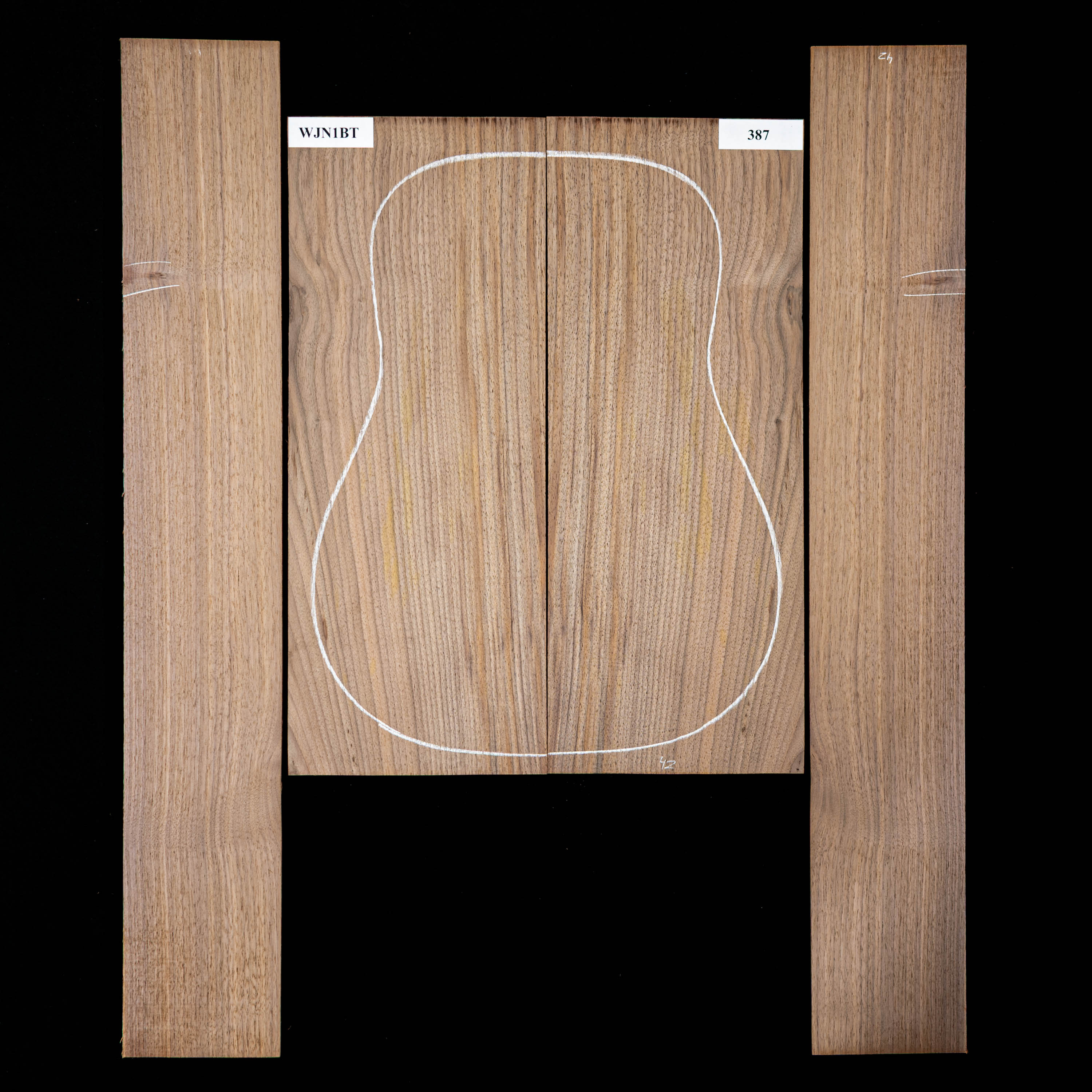 Set mit Boden + Zargen aus Schwarznuss – 387 Set mit Boden + Zargen aus Schwarznuss – 387