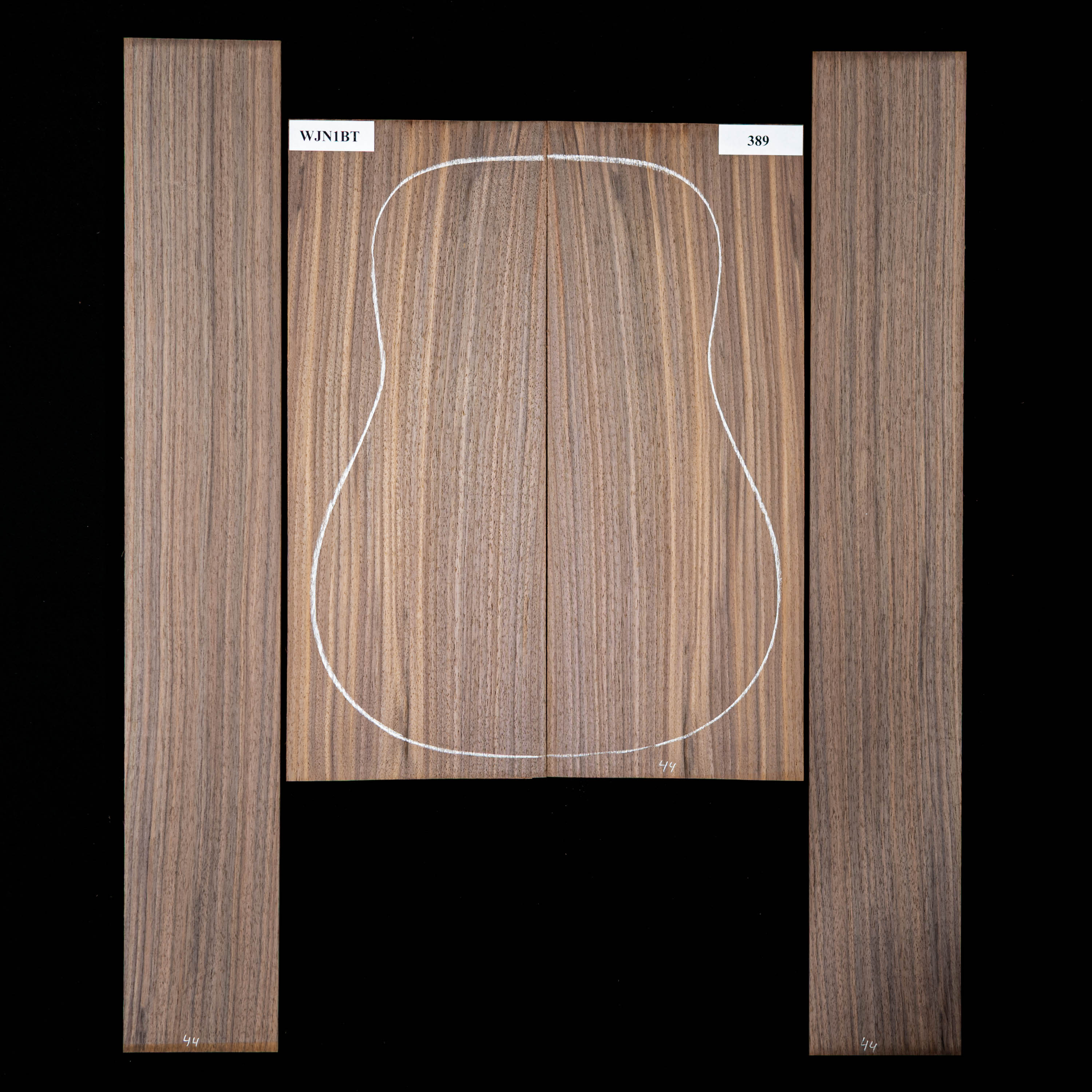 Set mit Boden + Zargen aus Schwarznuss – 389 Set mit Boden + Zargen aus Schwarznuss – 389