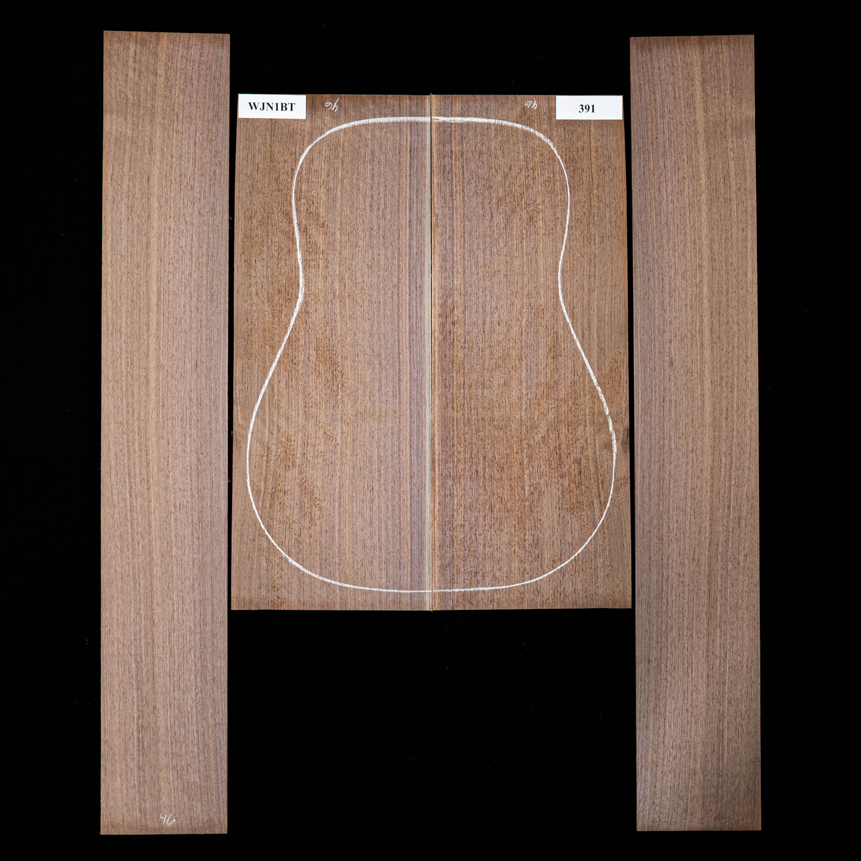 Set mit Boden + Zargen aus Schwarznuss – 391 Set mit Boden + Zargen aus Schwarznuss – 391