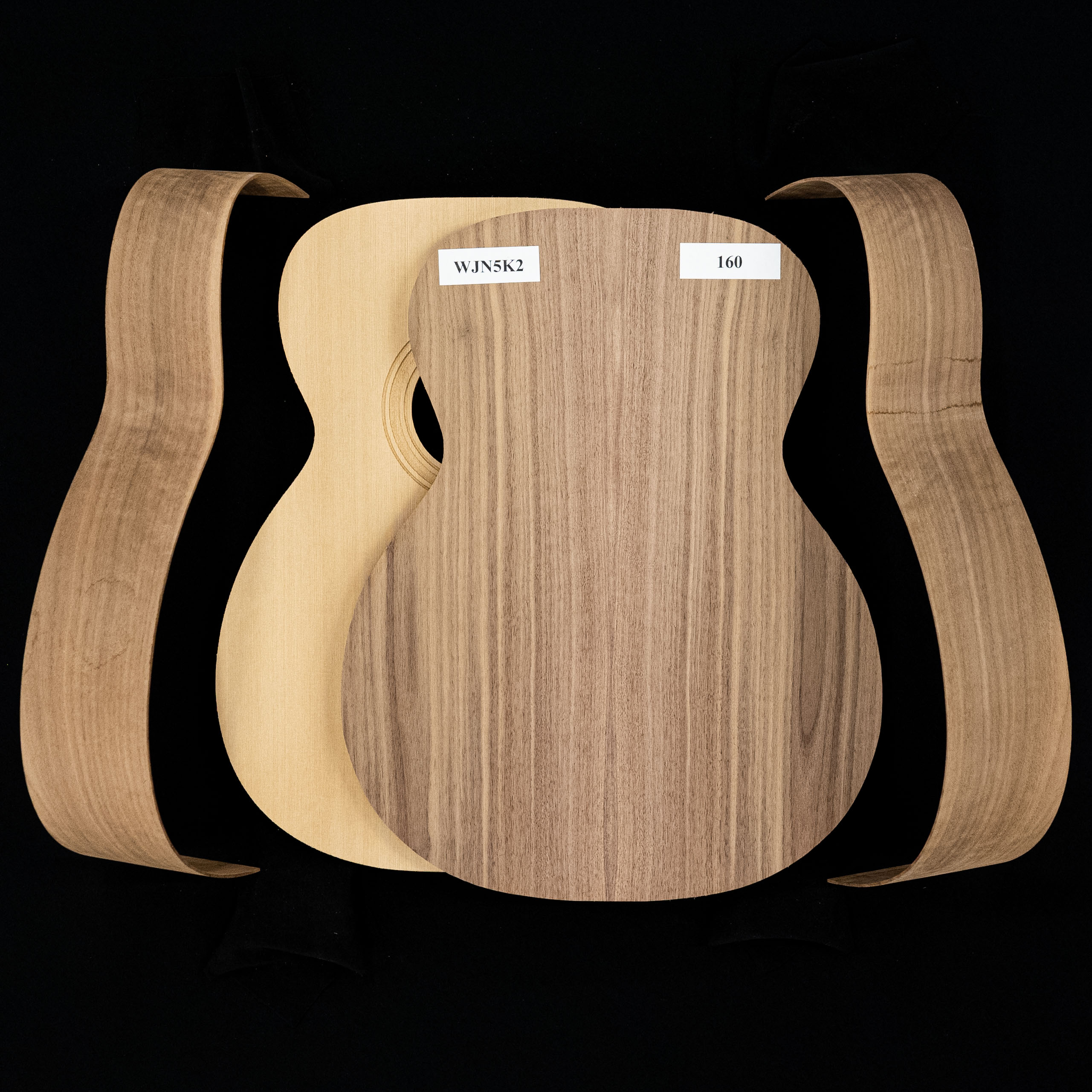 WoodStax Flammen-Walnut OM Gitarren-Bausatz, Hals zum Anschrauben – 160 WoodStax Flammen-Walnut OM Gitarren-Bausatz, Hals zum Anschrauben – 160