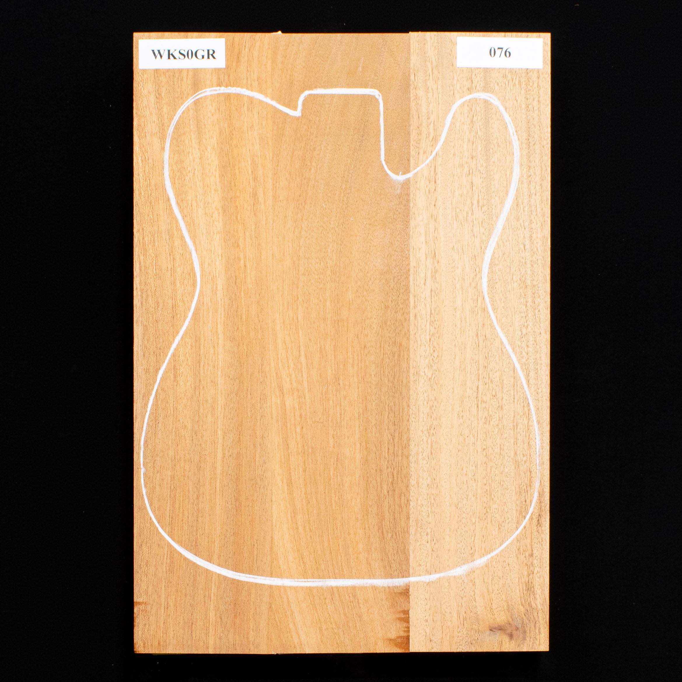 Afrikanischer Mahagoni-Body Blank, 3-Piece – 076