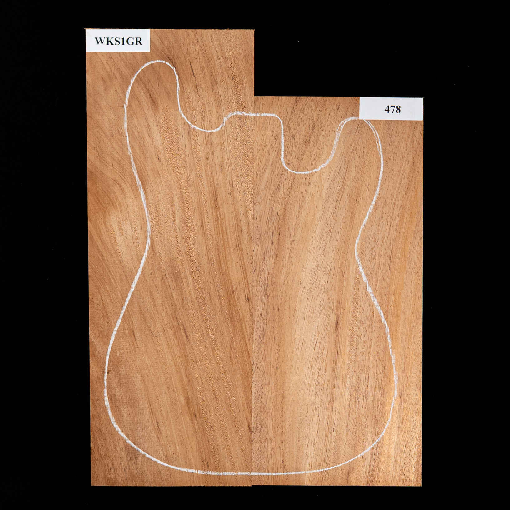 Korpusrohling aus Afrikanischem Mahagoni, 2-teilig (10,4 Pfund) – 478 Korpusrohling aus Afrikanischem Mahagoni, 2-teilig (10,4 Pfund) – 478