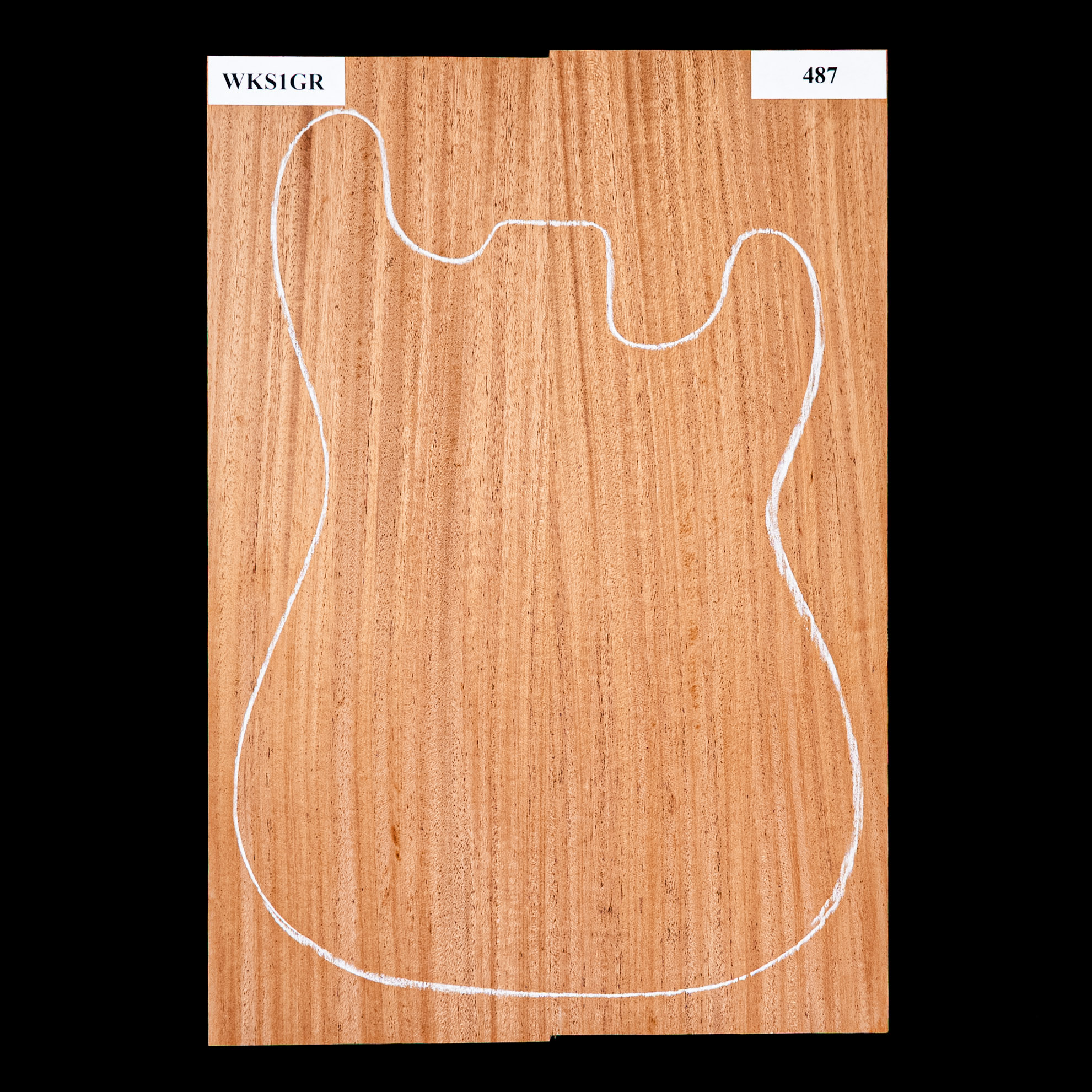 Korpusrohling aus Afrikanischem Mahagoni, 2-teilig (9,5 Pfund) – 487 Korpusrohling aus Afrikanischem Mahagoni, 2-teilig (9,5 Pfund) – 487