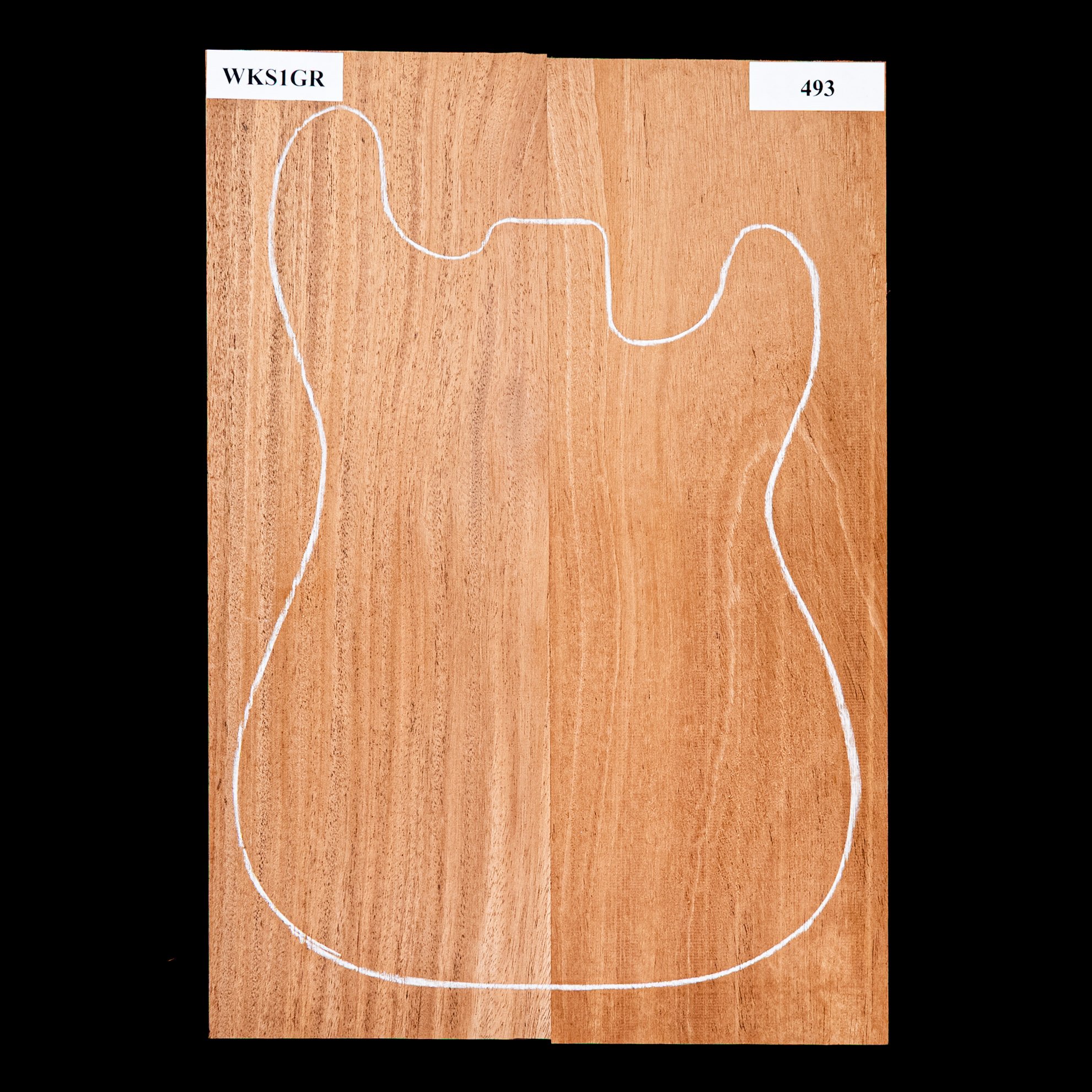 Korpusrohling aus Afrikanischem Mahagoni, 2-teilig (9,4 Pfund) – 493 Korpusrohling aus Afrikanischem Mahagoni, 2-teilig (9,4 Pfund) – 493