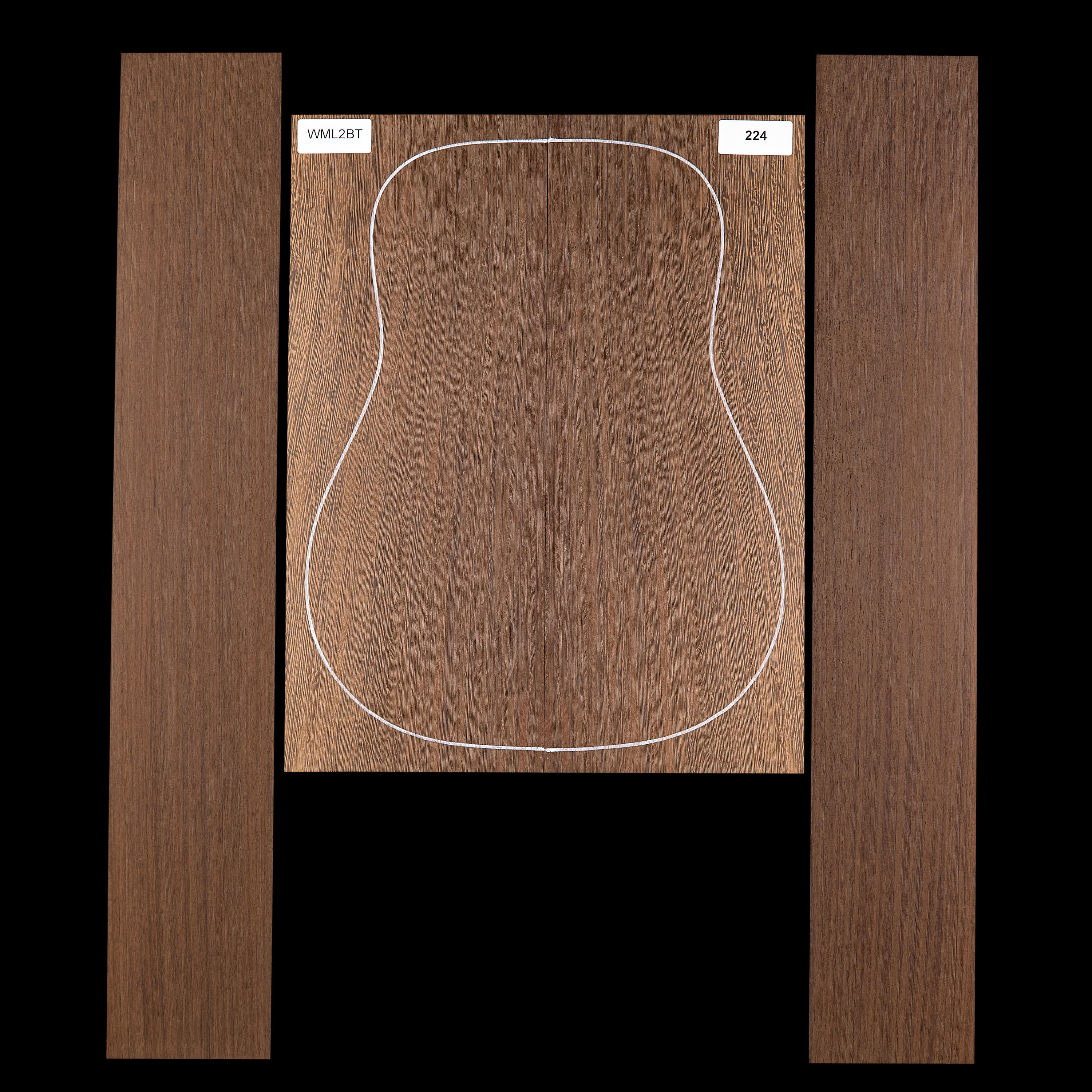 Set mit Boden + Zargen aus Wenge – 224 Set mit Boden + Zargen aus Wenge – 224