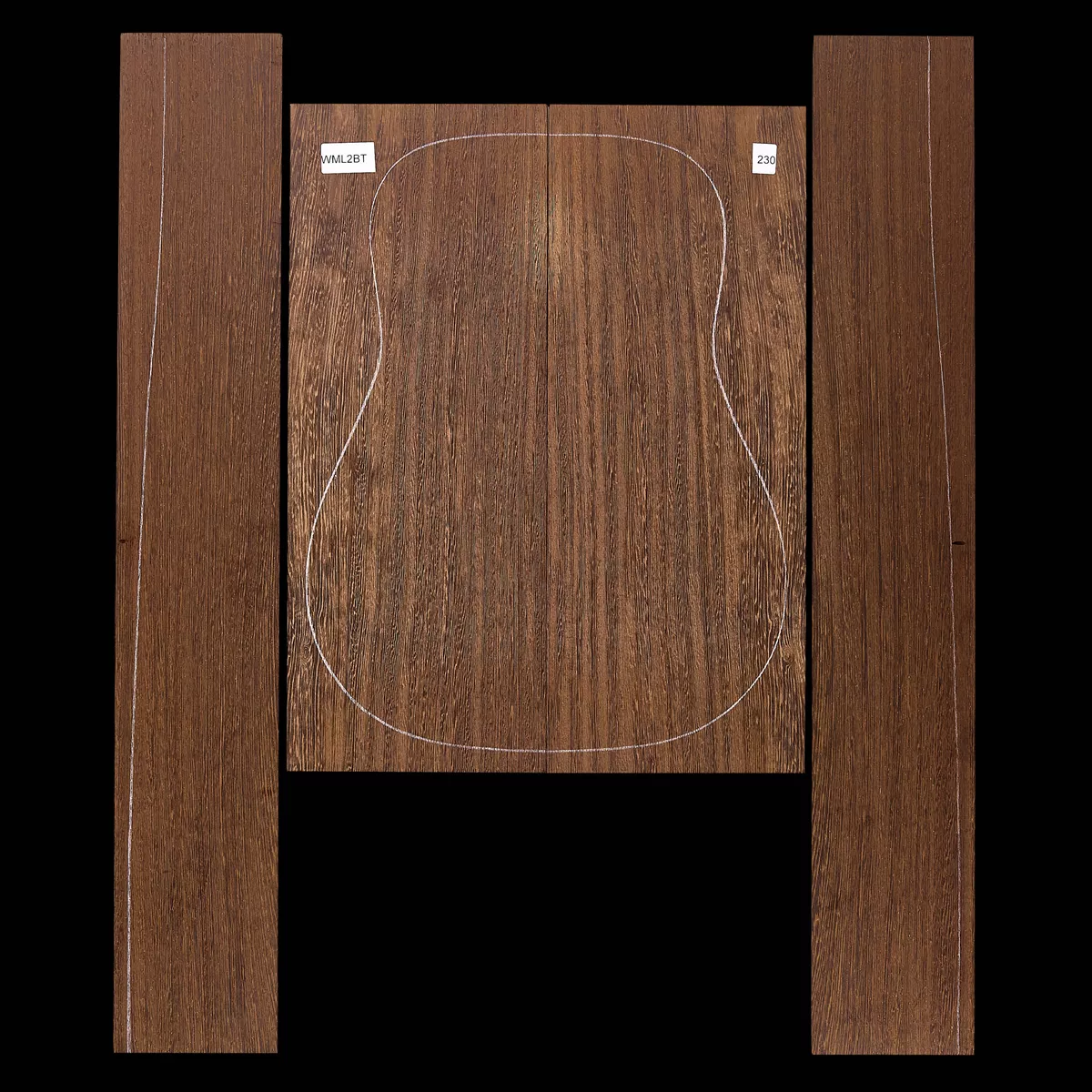 Set mit Boden + Zargen aus Wenge – 230 Set mit Boden + Zargen aus Wenge – 230