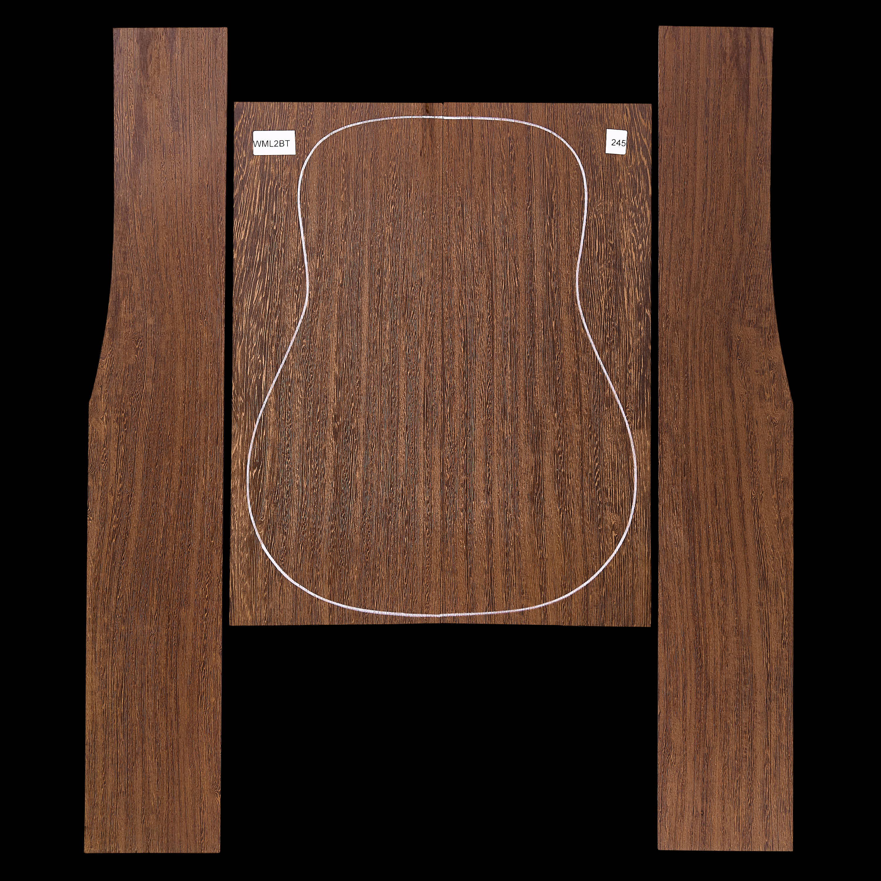 Set mit Boden + Zargen aus Wenge – 245 Set mit Boden + Zargen aus Wenge – 245