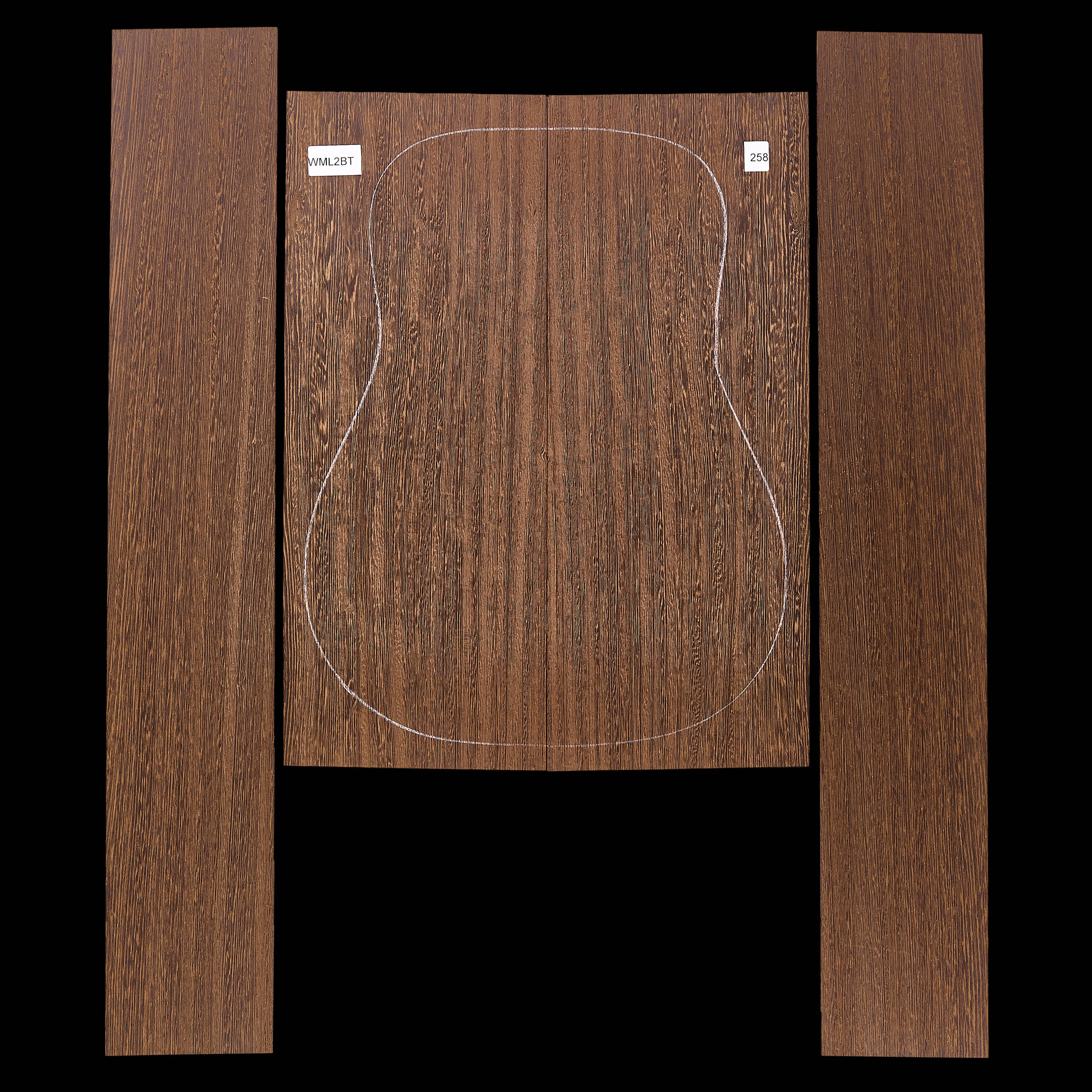 Set mit Boden + Zargen aus Wenge – 258 Set mit Boden + Zargen aus Wenge – 258
