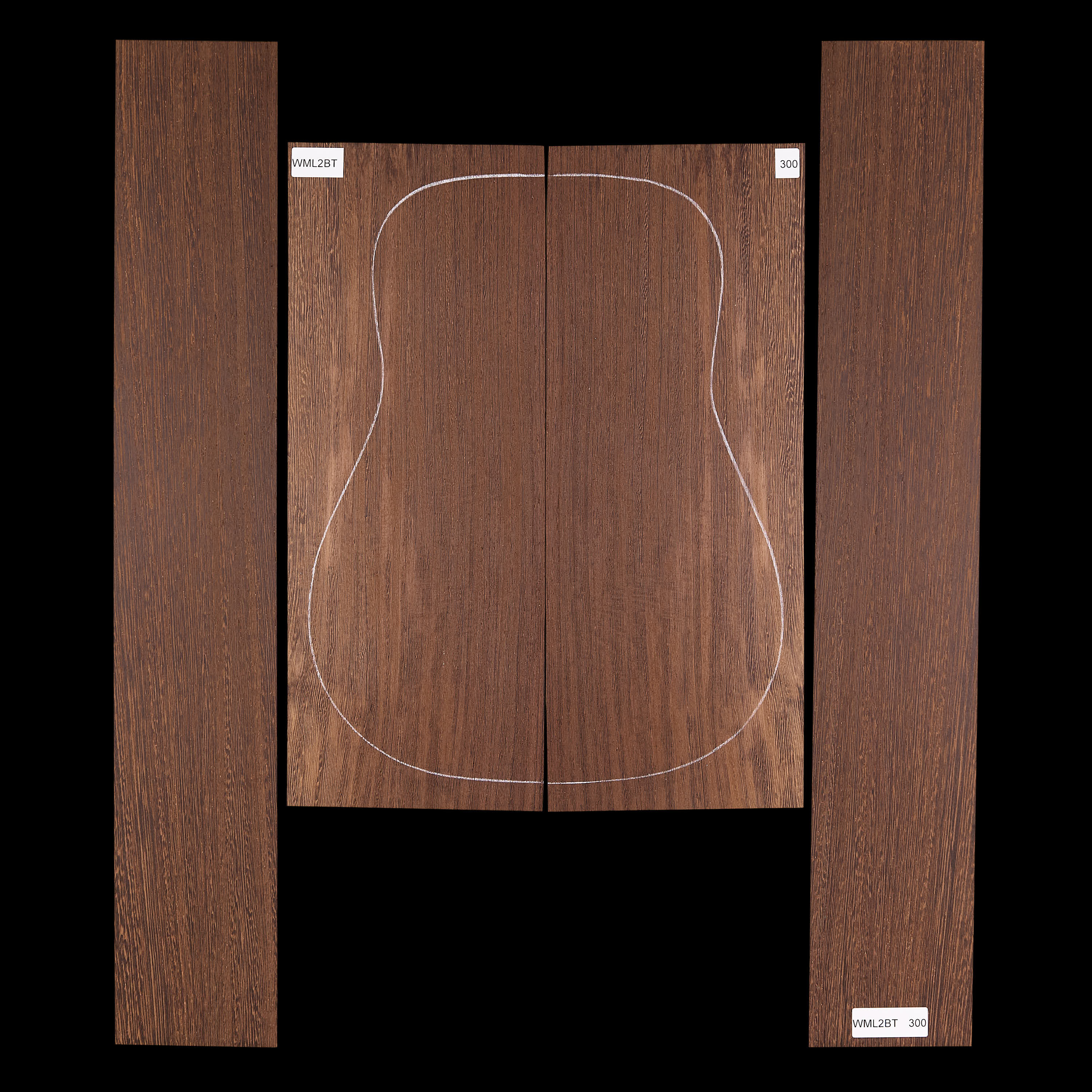 Set mit Boden&nbsp;+ Zargen aus Wenge&nbsp;– 300