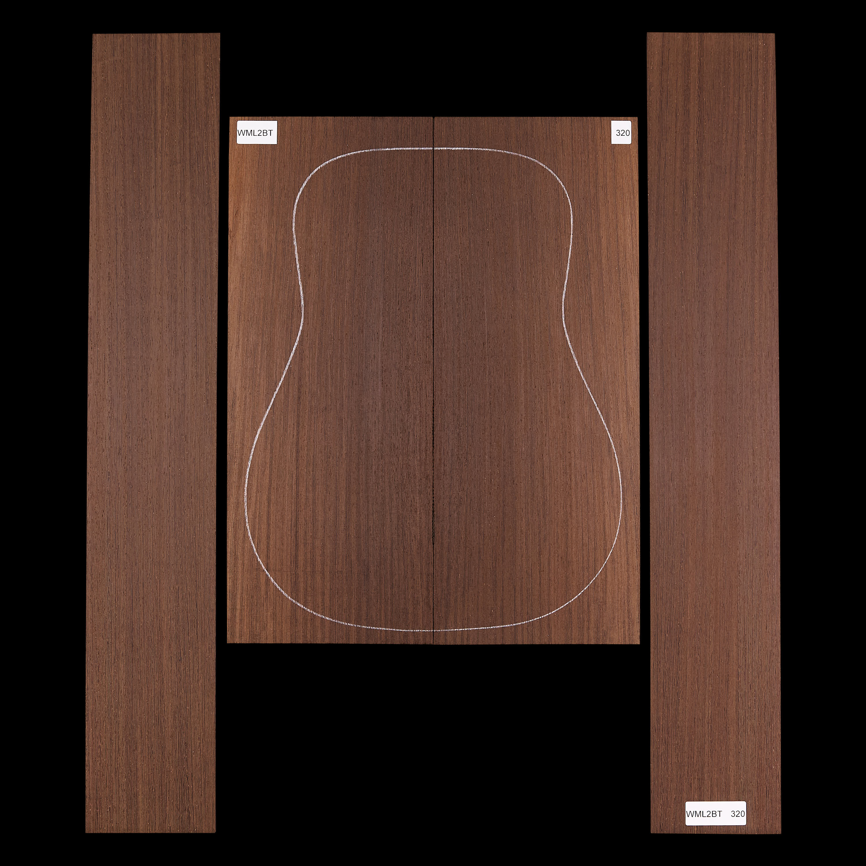 Set mit Boden&nbsp;+ Zargen aus Wenge&nbsp;– 320