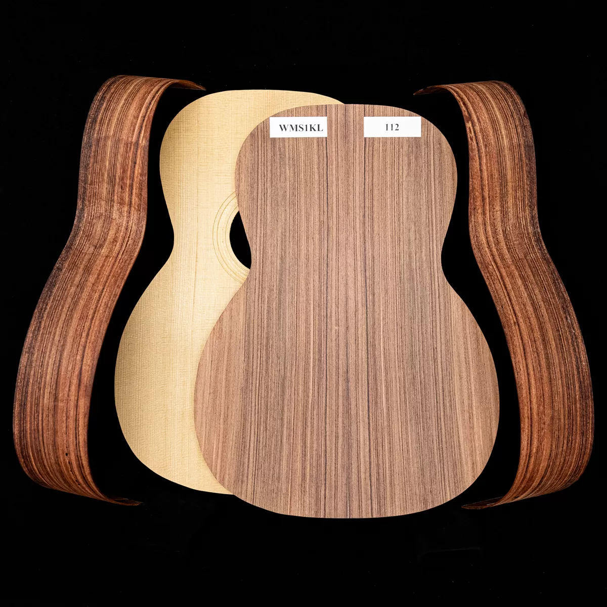 „WoodStax Pau Ferro Triple-O“-Gitarren-Bausatz, geschraubter Hals – 112 „WoodStax Pau Ferro Triple-O“-Gitarren-Bausatz, geschraubter Hals – 112