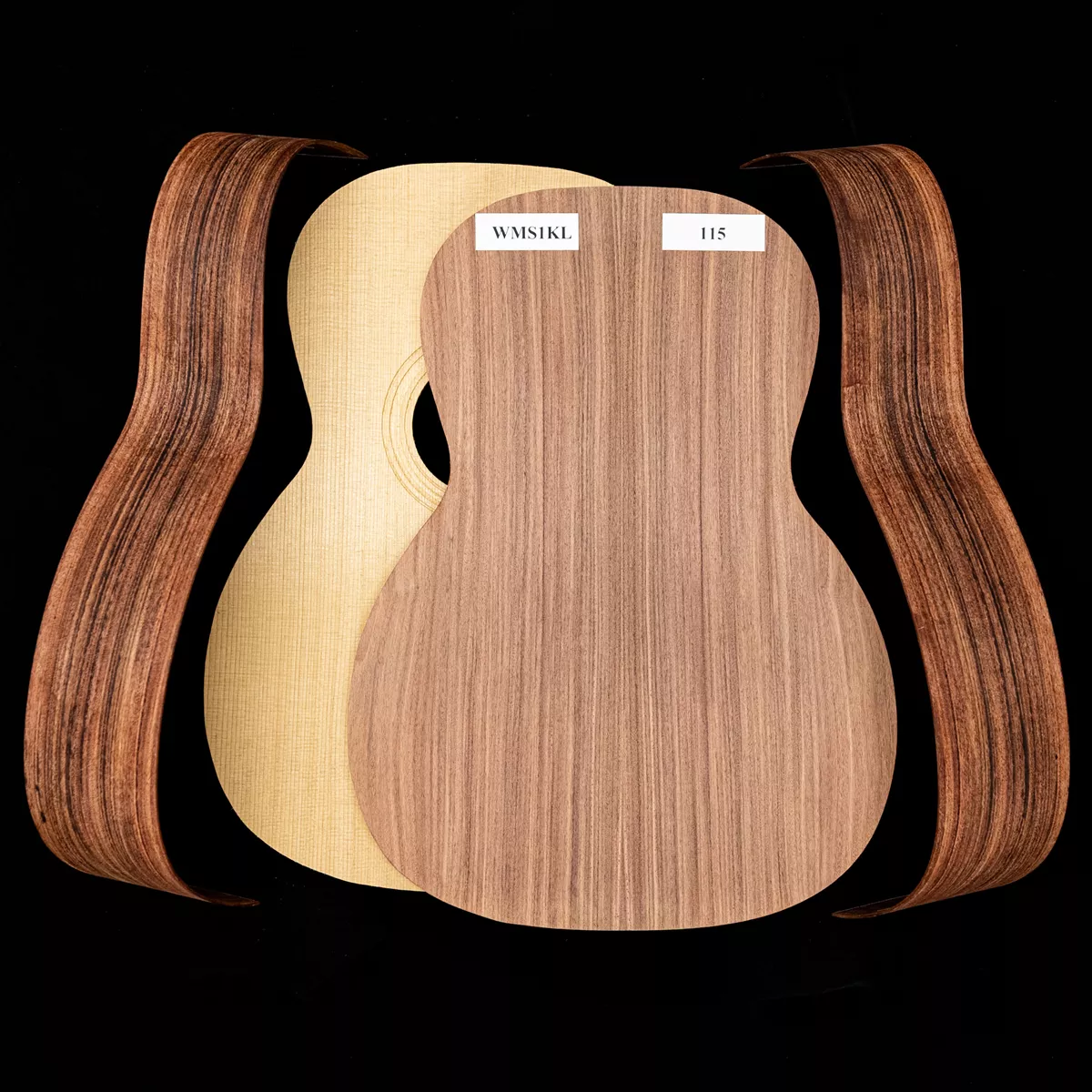 „WoodStax Pau Ferro Triple-O“-Gitarren-Bausatz, geschraubter Hals – 115 „WoodStax Pau Ferro Triple-O“-Gitarren-Bausatz, geschraubter Hals – 115