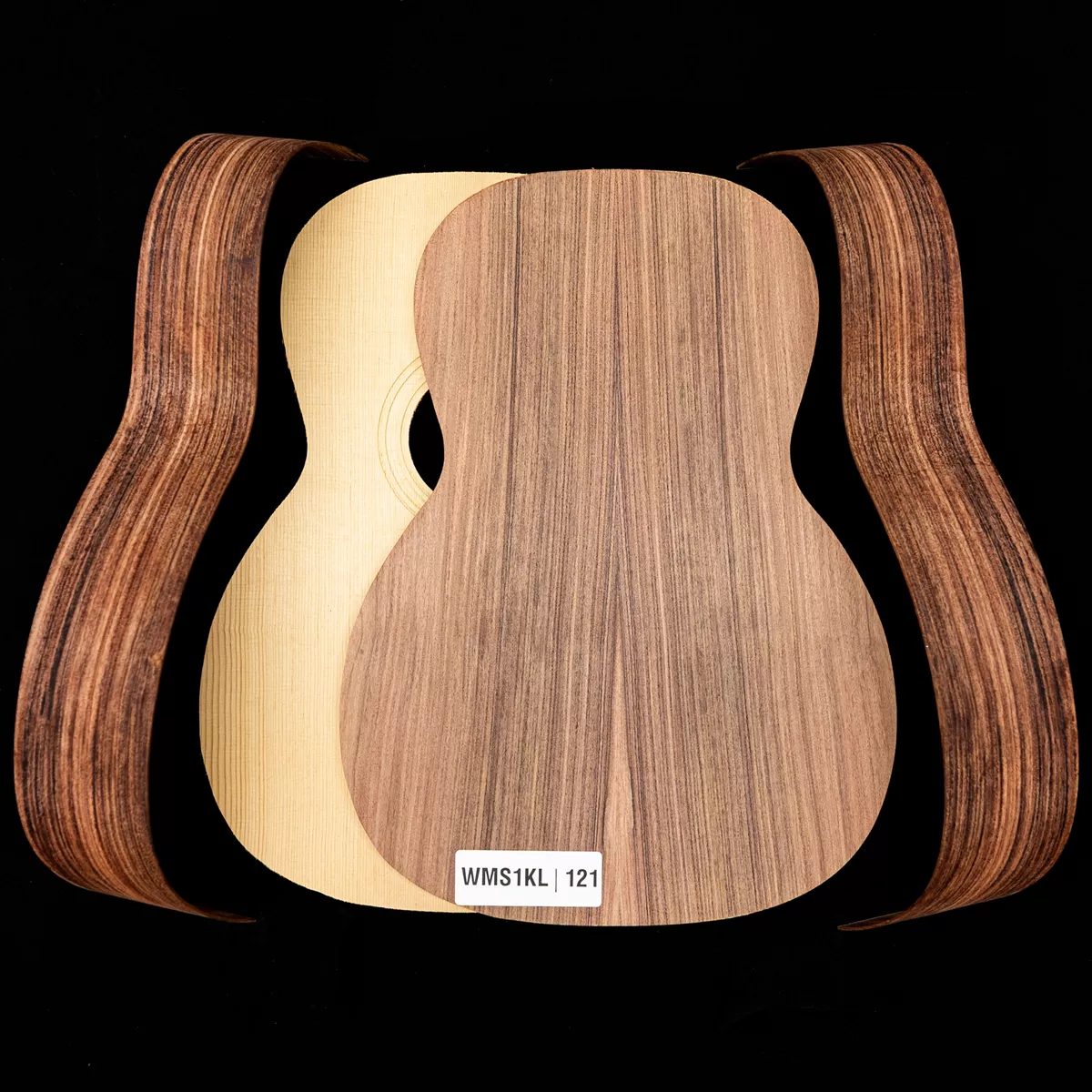 „WoodStax Pau Ferro Triple-O“-Gitarren-Bausatz, geschraubter Hals – 121 „WoodStax Pau Ferro Triple-O“-Gitarren-Bausatz, geschraubter Hals – 121