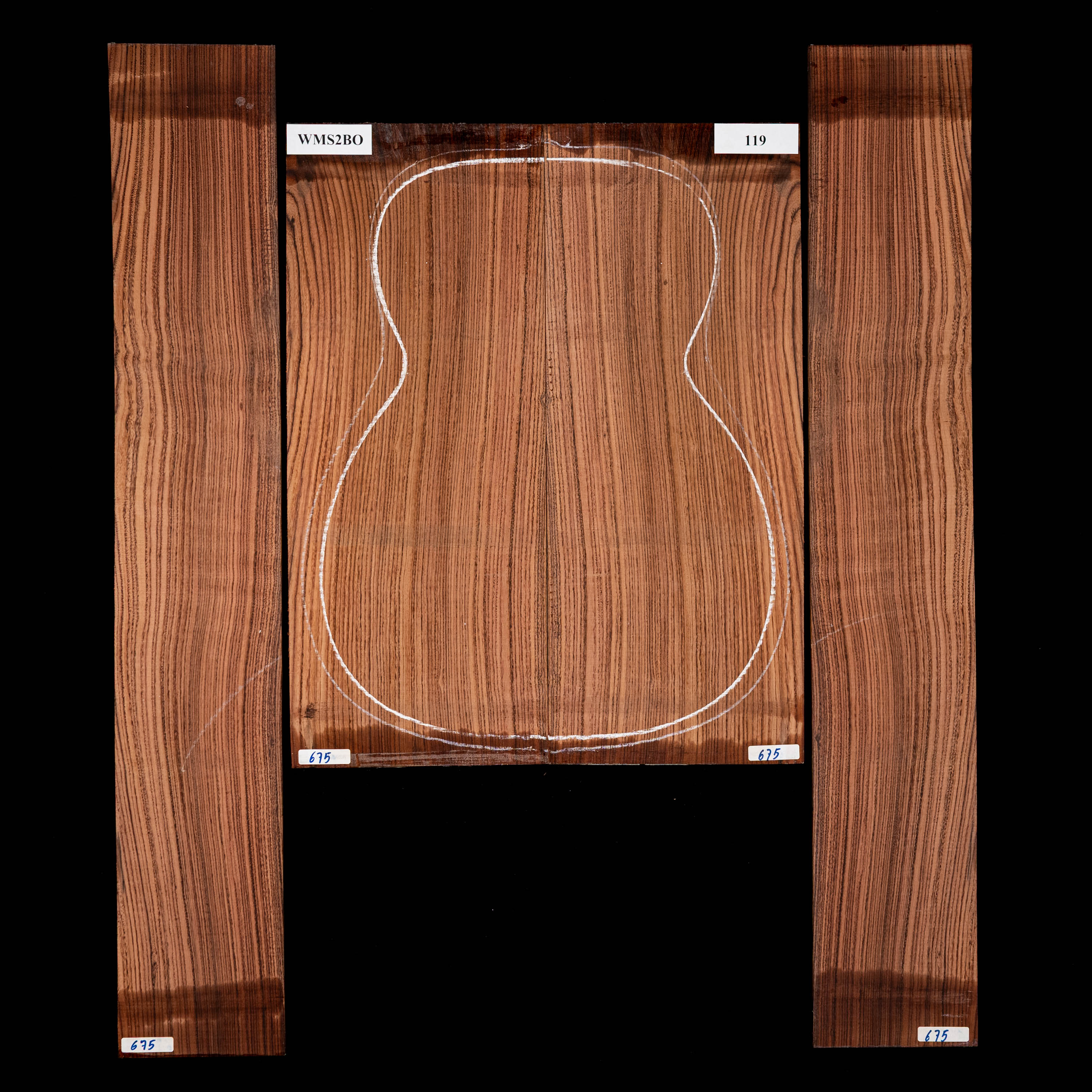 Set mit Boden + Zargen aus Pau Ferro – 119 Set mit Boden + Zargen aus Pau Ferro – 119