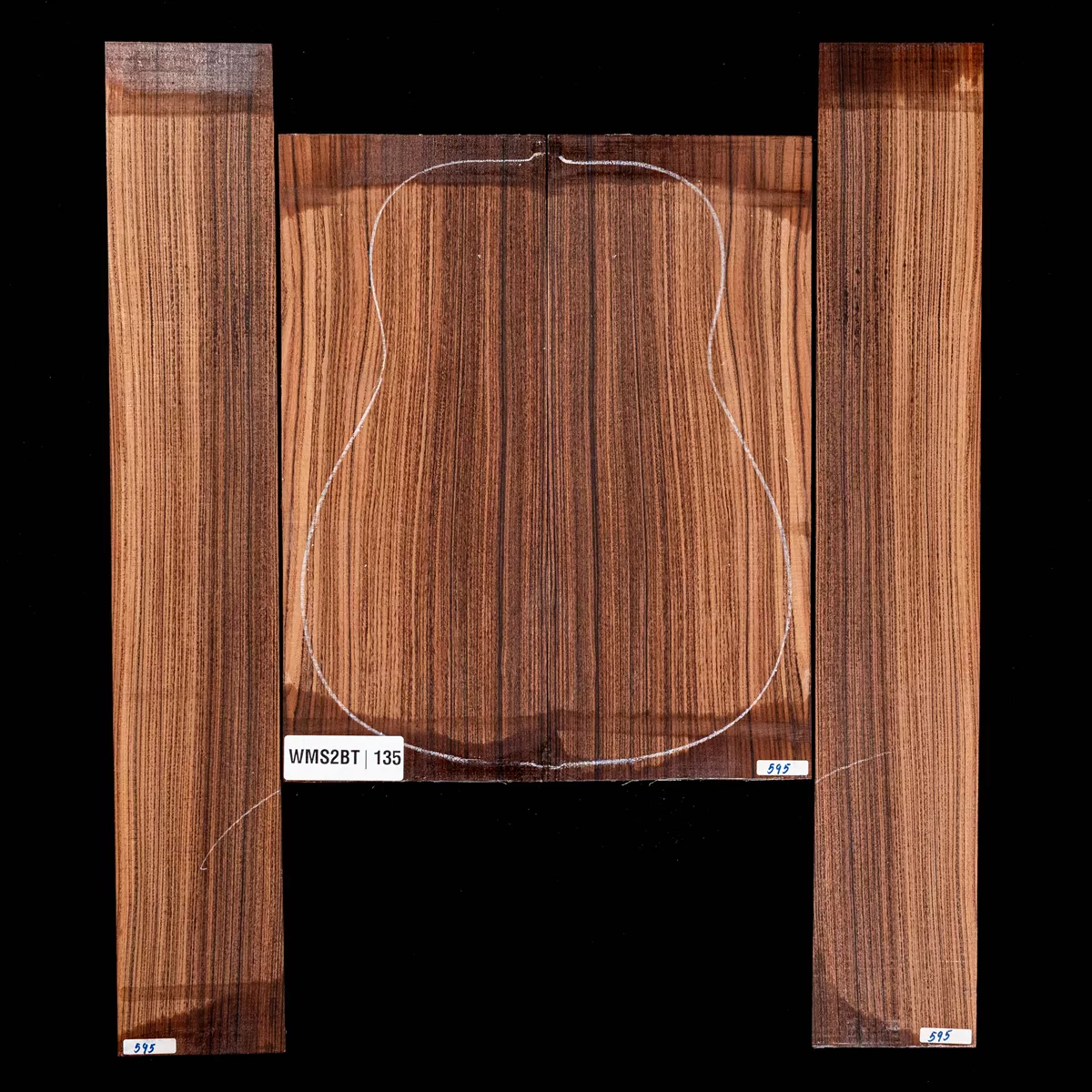 Set mit Boden + Zargen aus Pau Ferro – 135 Set mit Boden + Zargen aus Pau Ferro – 135