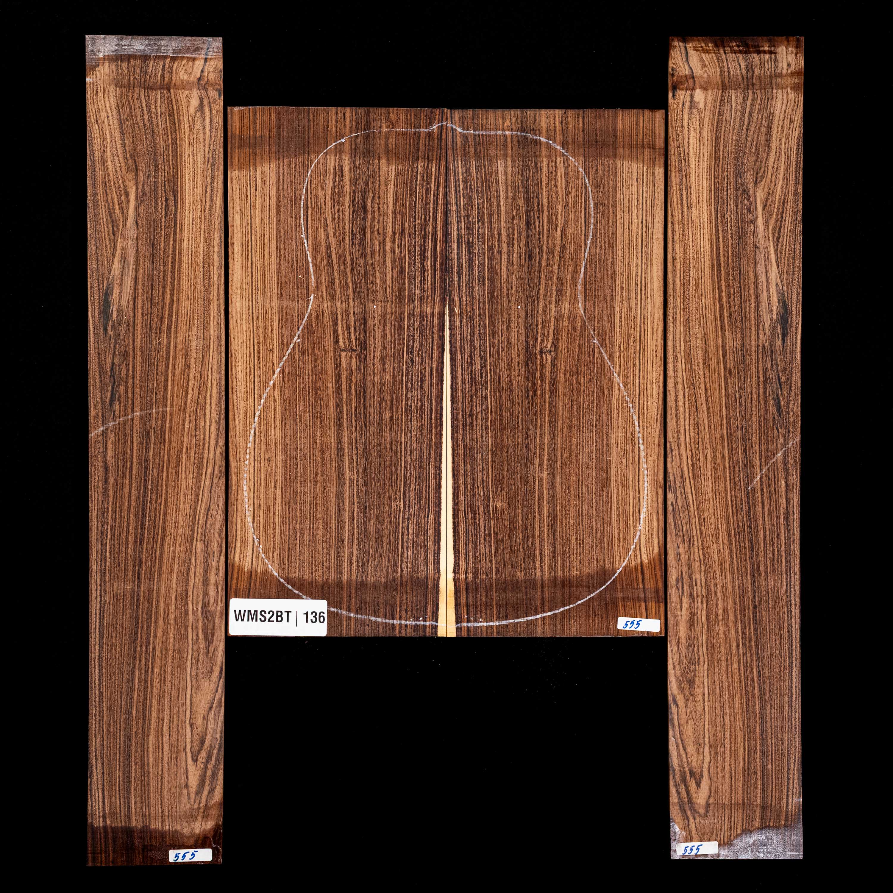 Set mit Boden + Zargen aus Pau Ferro – 136 Set mit Boden + Zargen aus Pau Ferro – 136