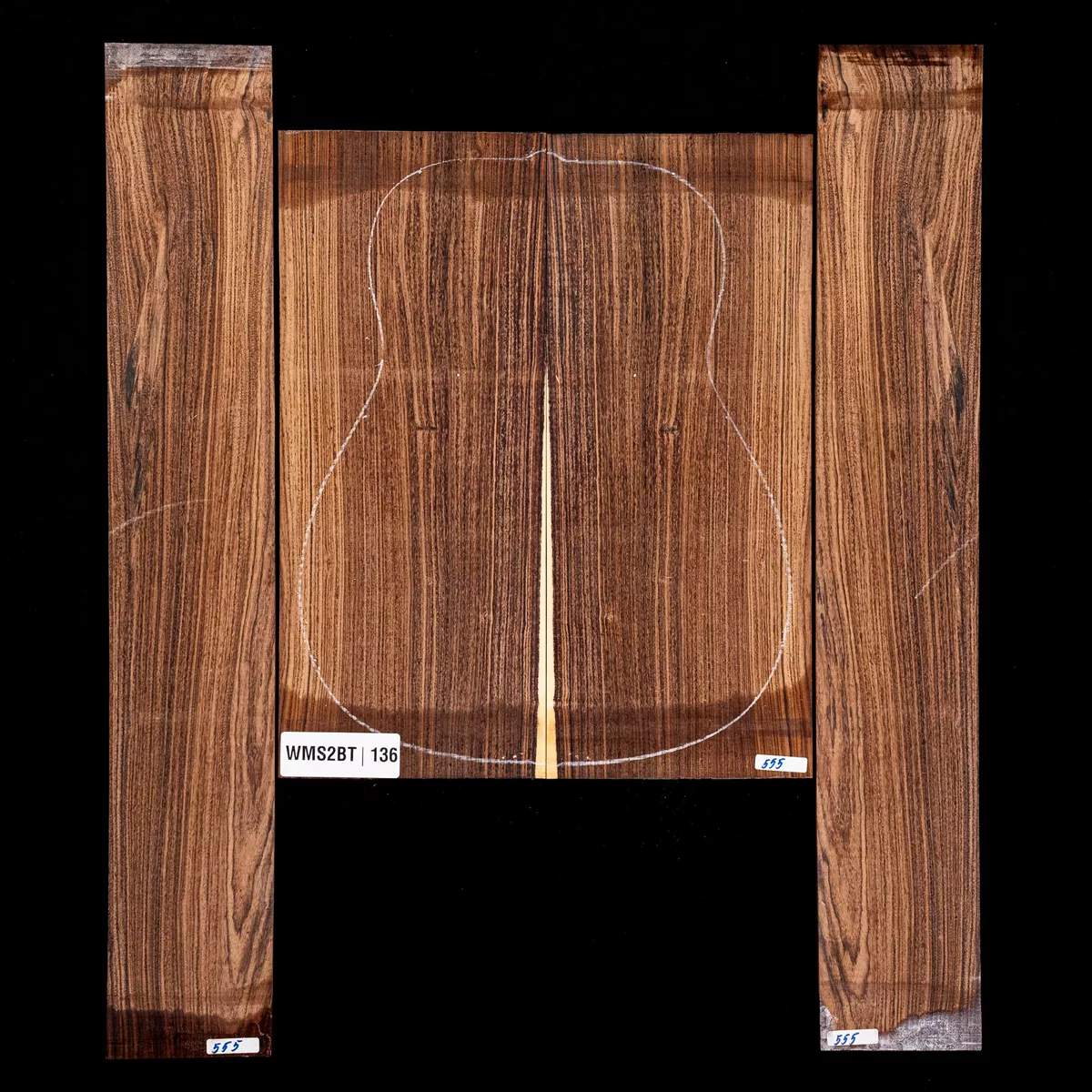 Set mit Boden + Zargen aus Pau Ferro – 136 Set mit Boden + Zargen aus Pau Ferro – 136