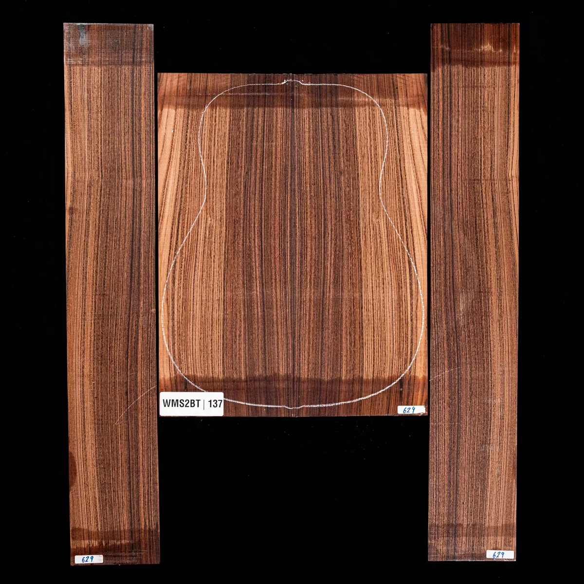 Set mit Boden + Zargen aus Pau Ferro – 137 Set mit Boden + Zargen aus Pau Ferro – 137