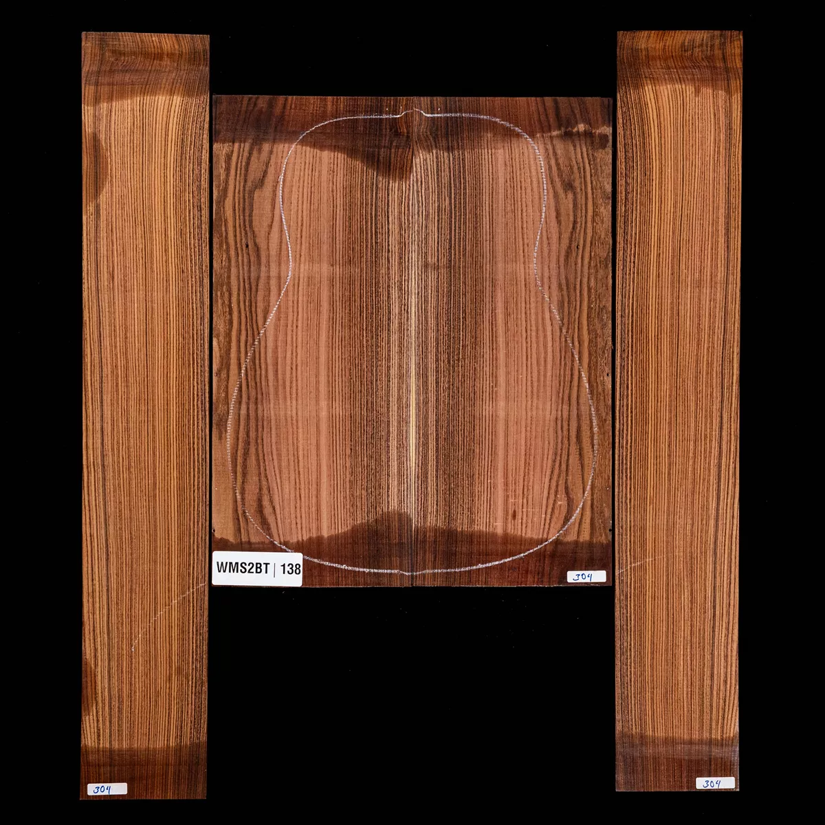 Set mit Boden + Zargen aus Pau Ferro – 138 Set mit Boden + Zargen aus Pau Ferro – 138