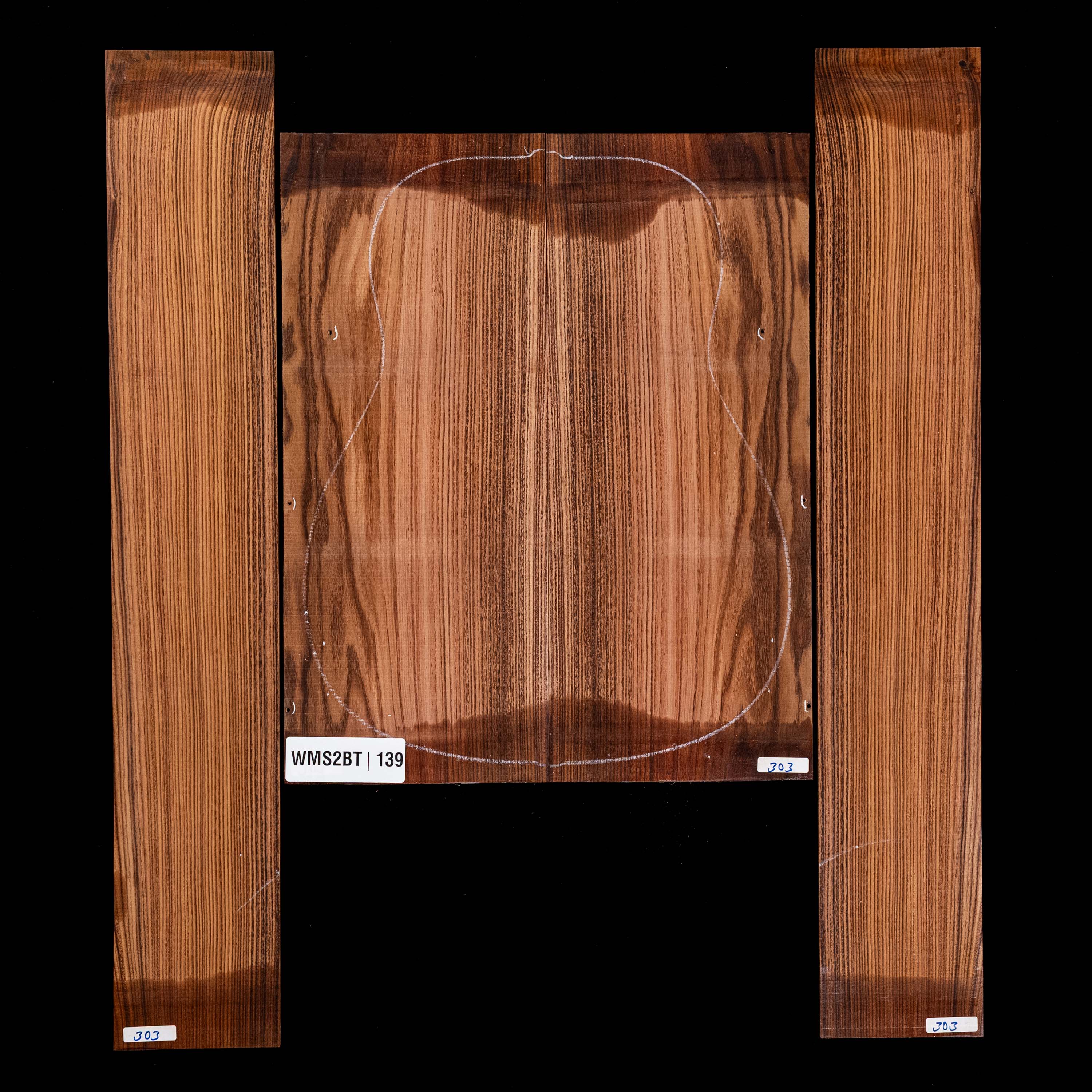 Set mit Boden + Zargen aus Pau Ferro – 139 Set mit Boden + Zargen aus Pau Ferro – 139