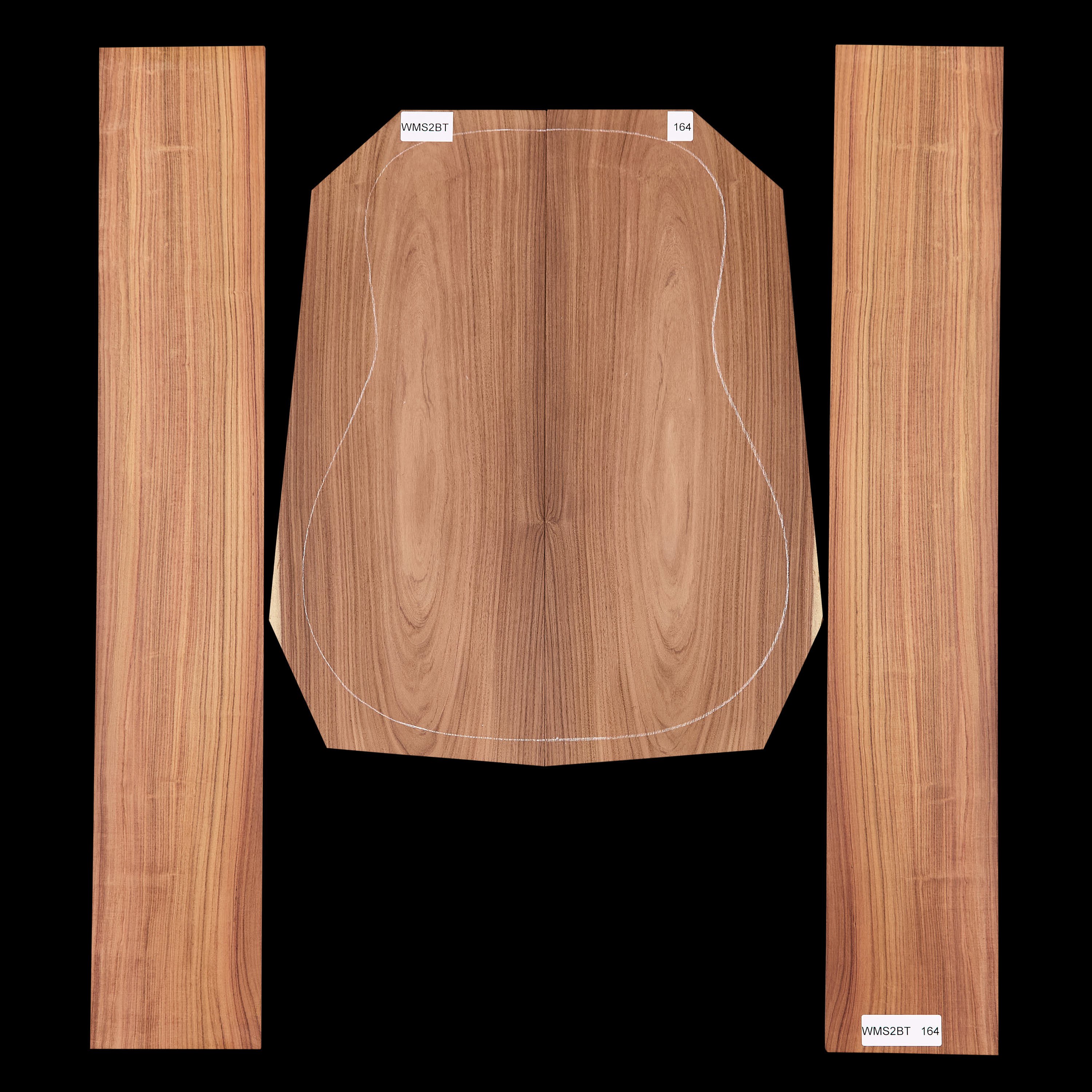 Set mit Boden&nbsp;+ Zargen aus Pau Ferro&nbsp;– 164