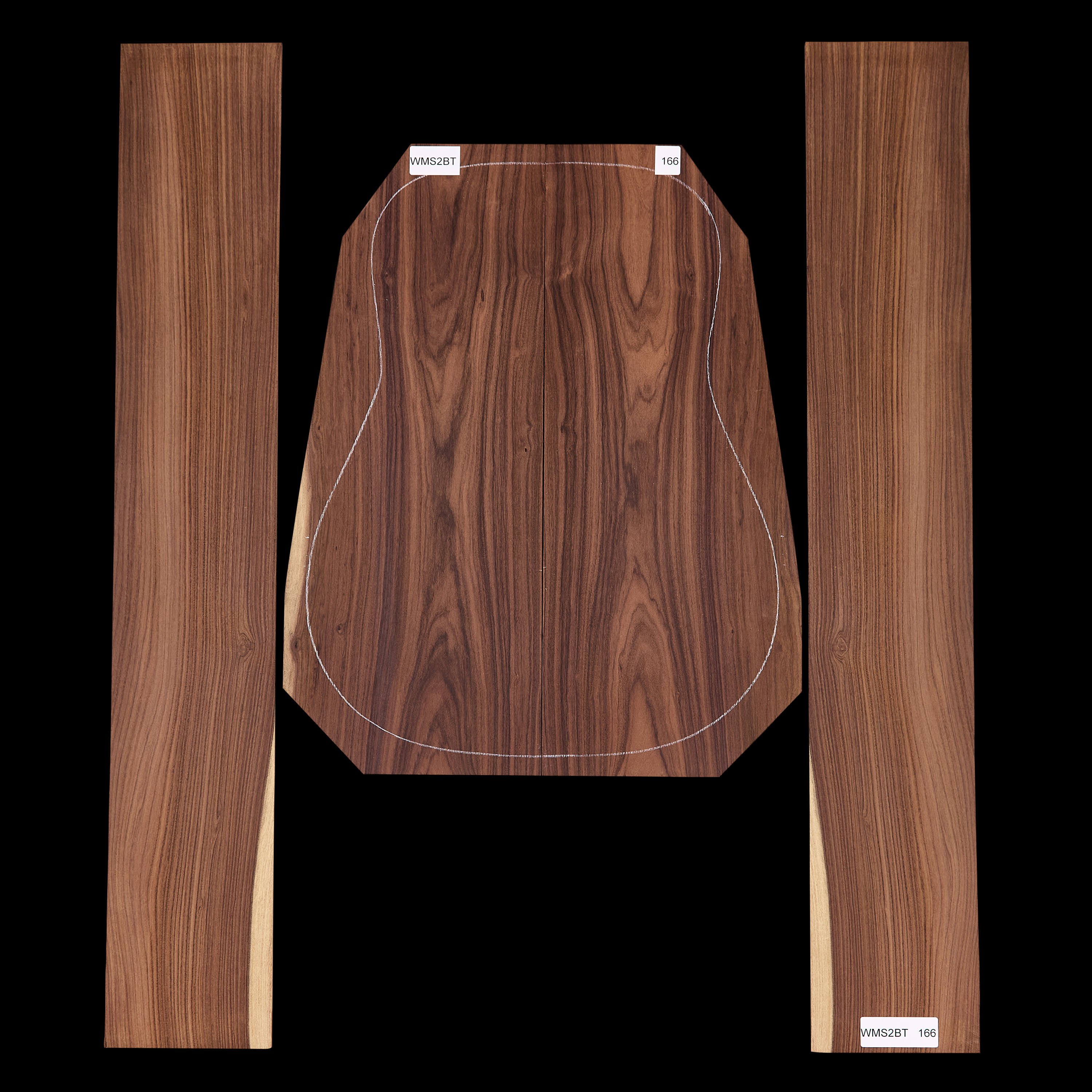 Set mit Boden&nbsp;+ Zargen aus Pau Ferro&nbsp;– 166