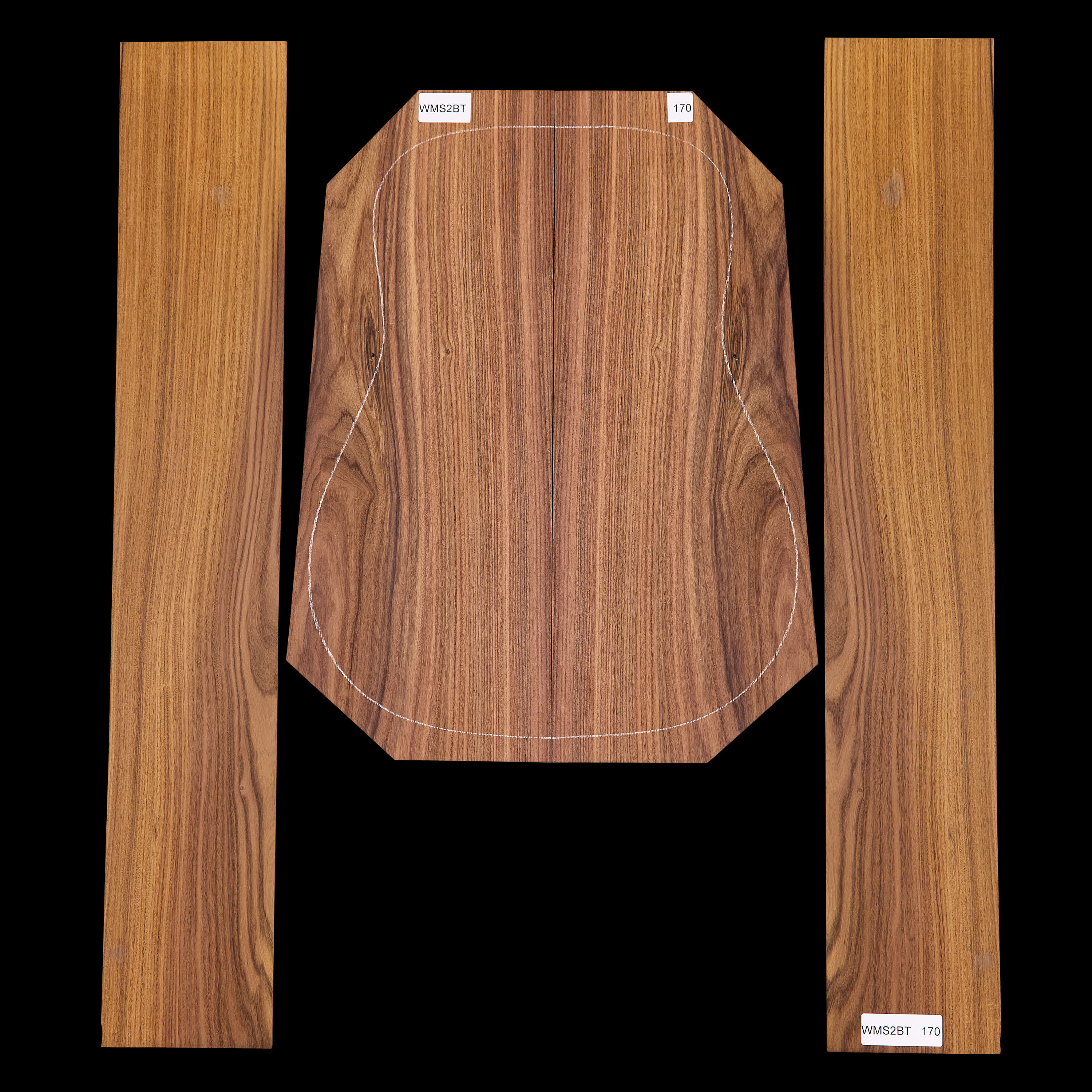 Set mit Boden&nbsp;+ Zargen aus Pau Ferro&nbsp;– 170