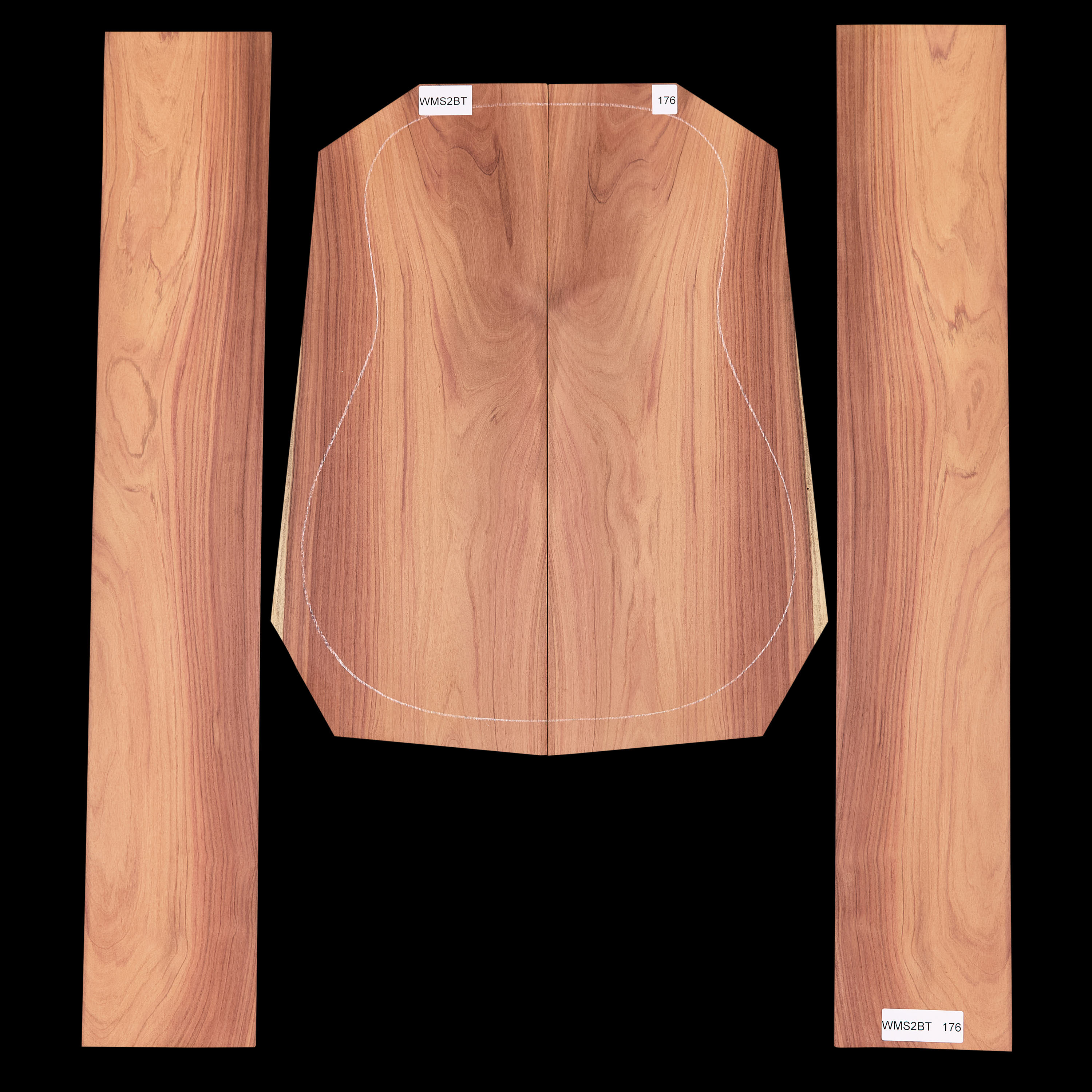 Set mit Boden&nbsp;+ Zargen aus Pau Ferro&nbsp;– 176