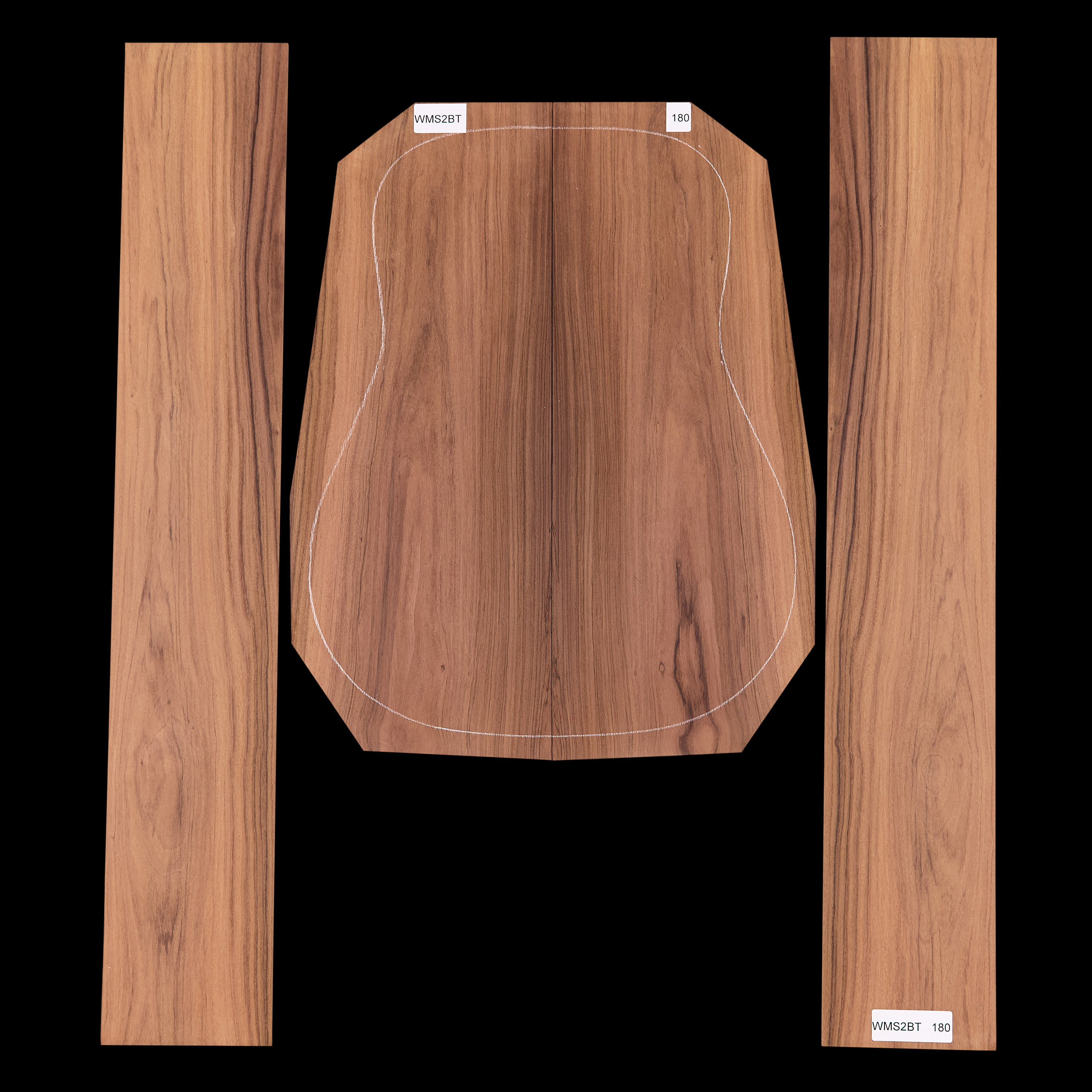 Set mit Boden&nbsp;+ Zargen aus Pau Ferro&nbsp;– 180