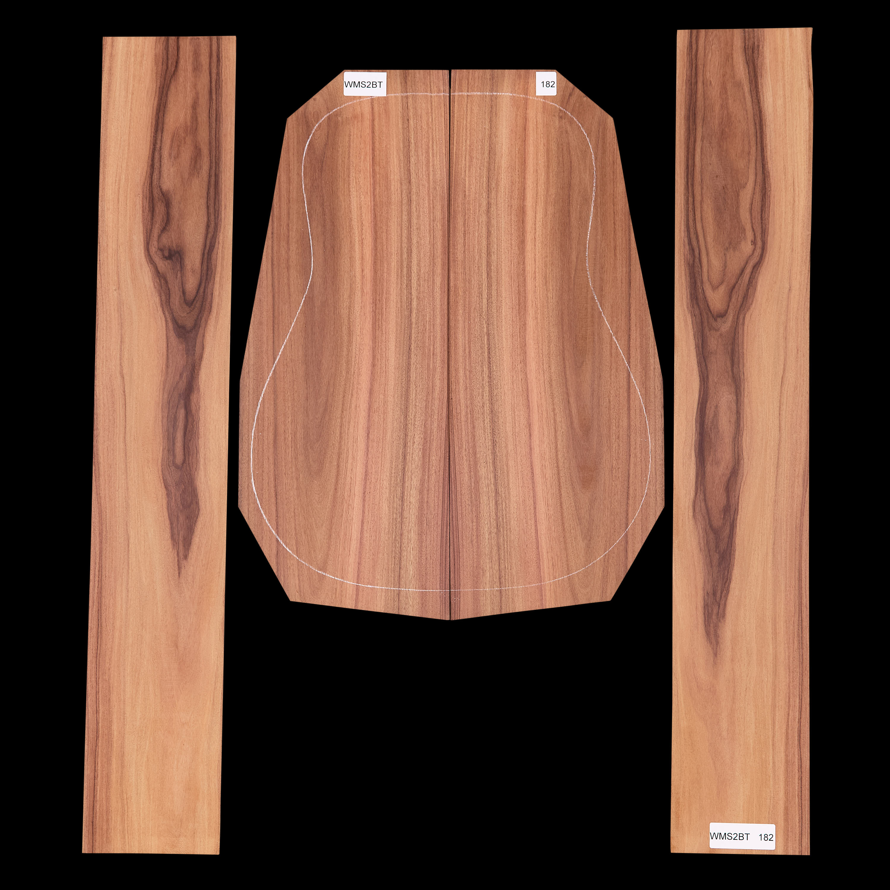 Set mit Boden&nbsp;+ Zargen aus Pau Ferro&nbsp;– 182
