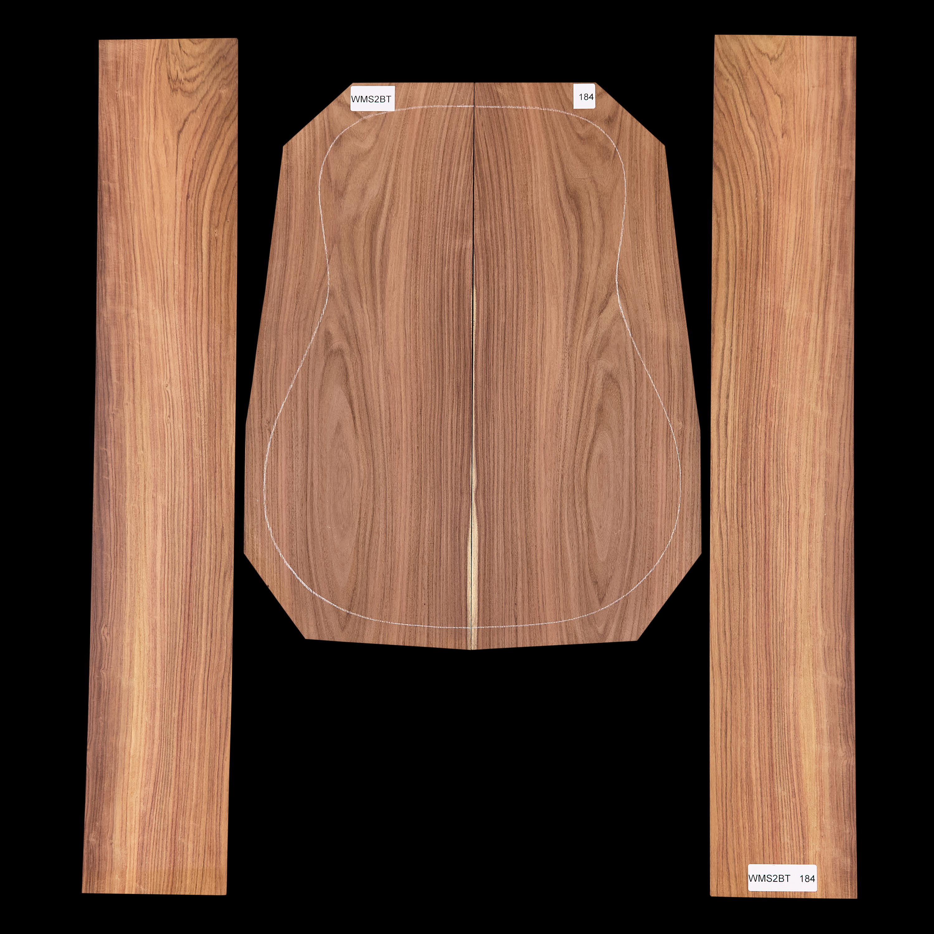 Set mit Boden&nbsp;+ Zargen aus Pau Ferro&nbsp;– 184