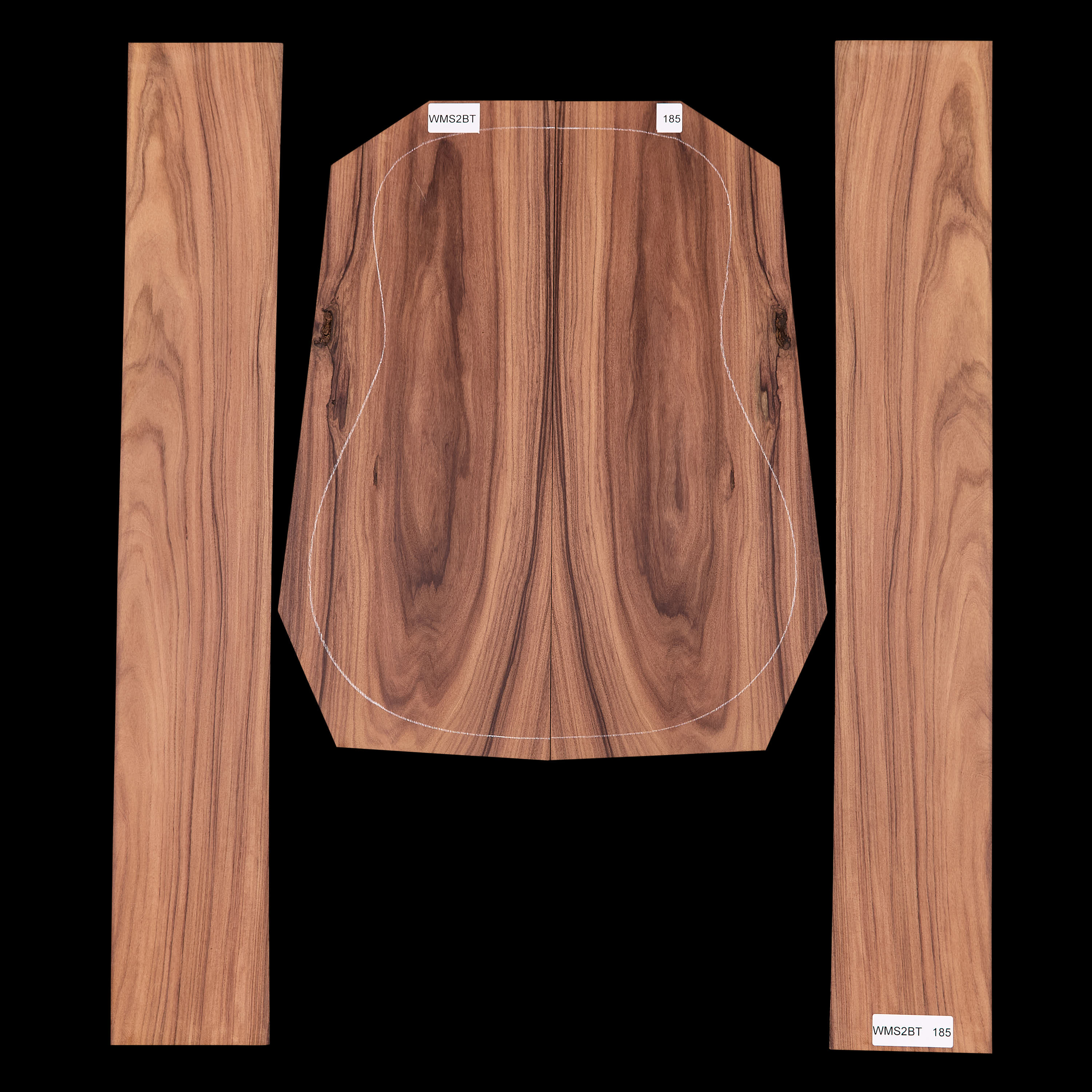 Set mit Boden&nbsp;+ Zargen aus Pau Ferro&nbsp;– 185