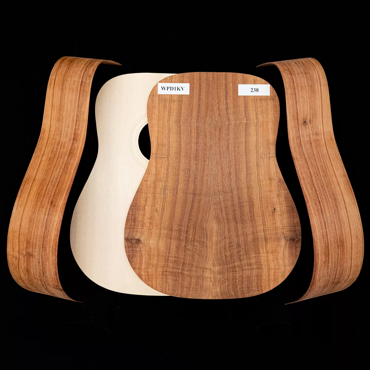 „WoodStax Granadillo Dreadnought“-Bausatz, geschraubter Hals – 238 „WoodStax Granadillo Dreadnought“-Bausatz, geschraubter Hals – 238