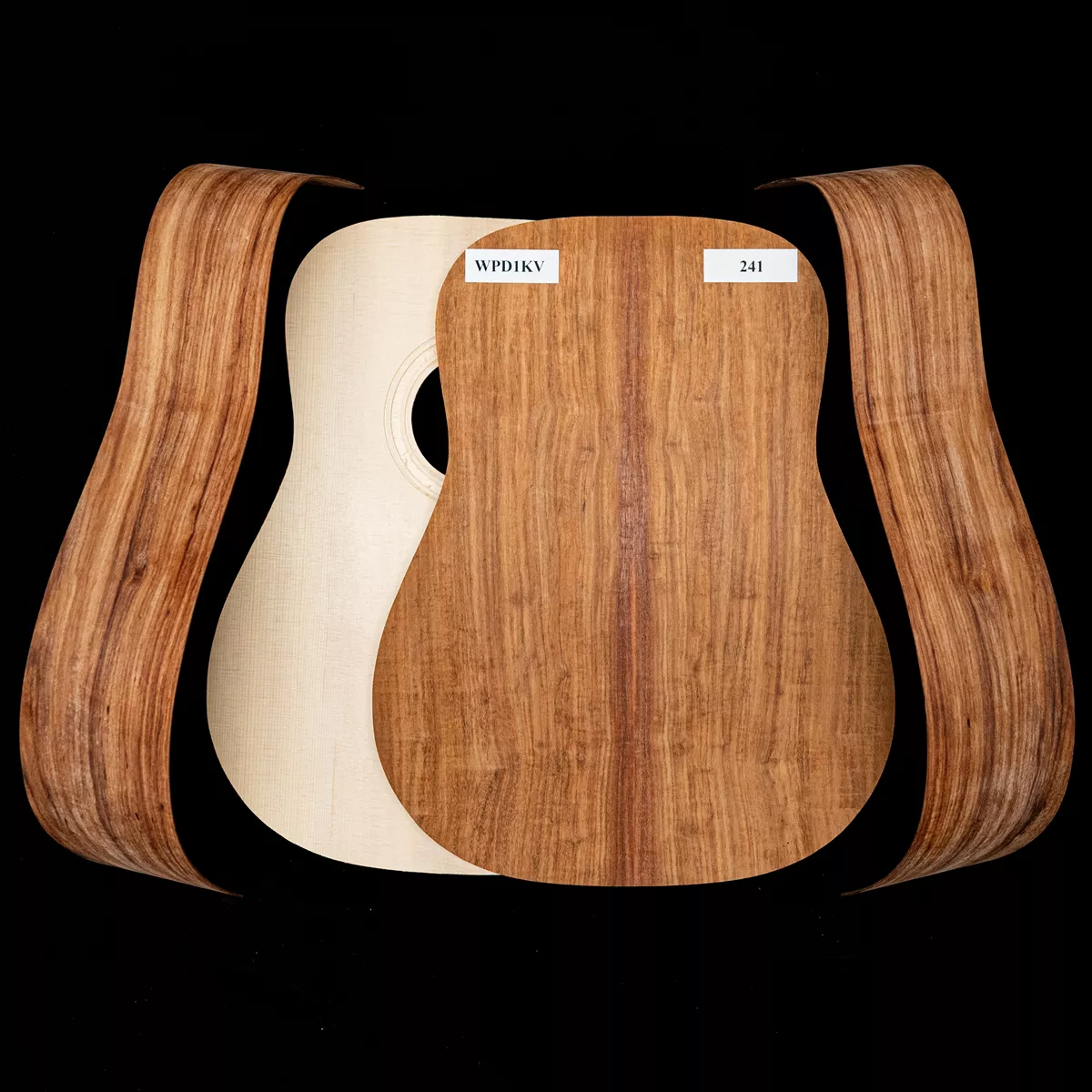 „WoodStax Granadillo Dreadnought“-Bausatz, geschraubter Hals – 241 „WoodStax Granadillo Dreadnought“-Bausatz, geschraubter Hals – 241